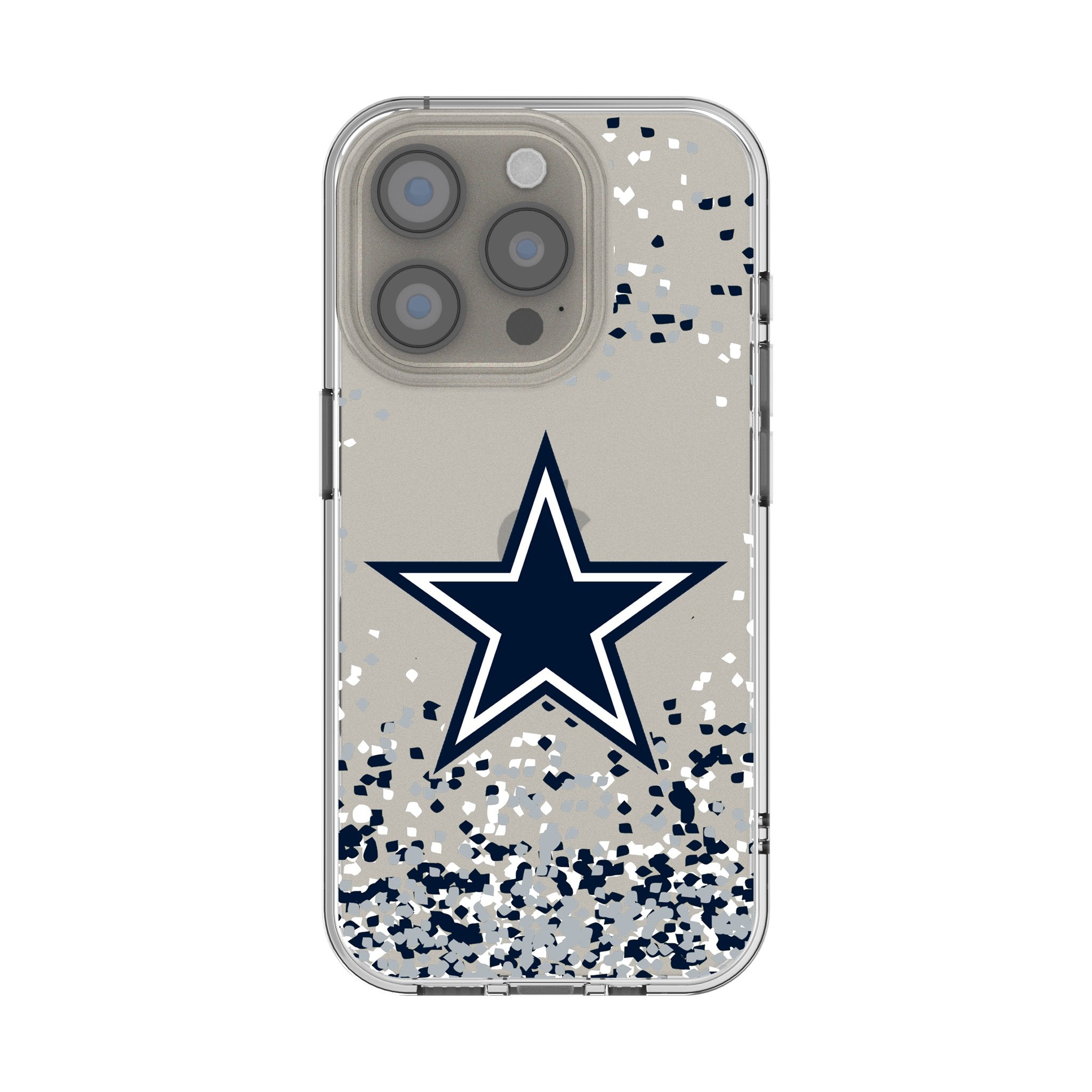 Dallas Cowboys Confetti Clear Phone Case for Apple iPhone