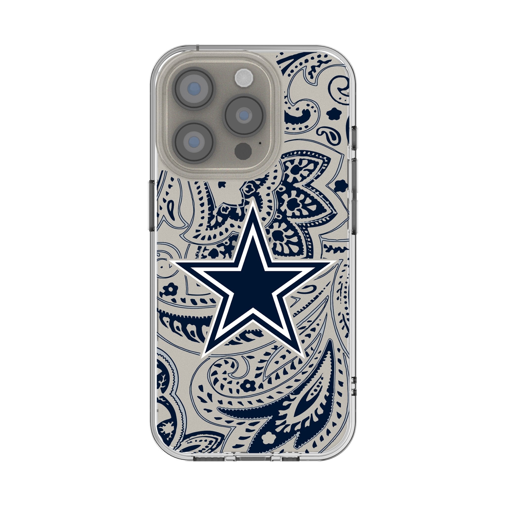 Dallas Cowboys Paisley Clear Phone Case for Apple iPhone
