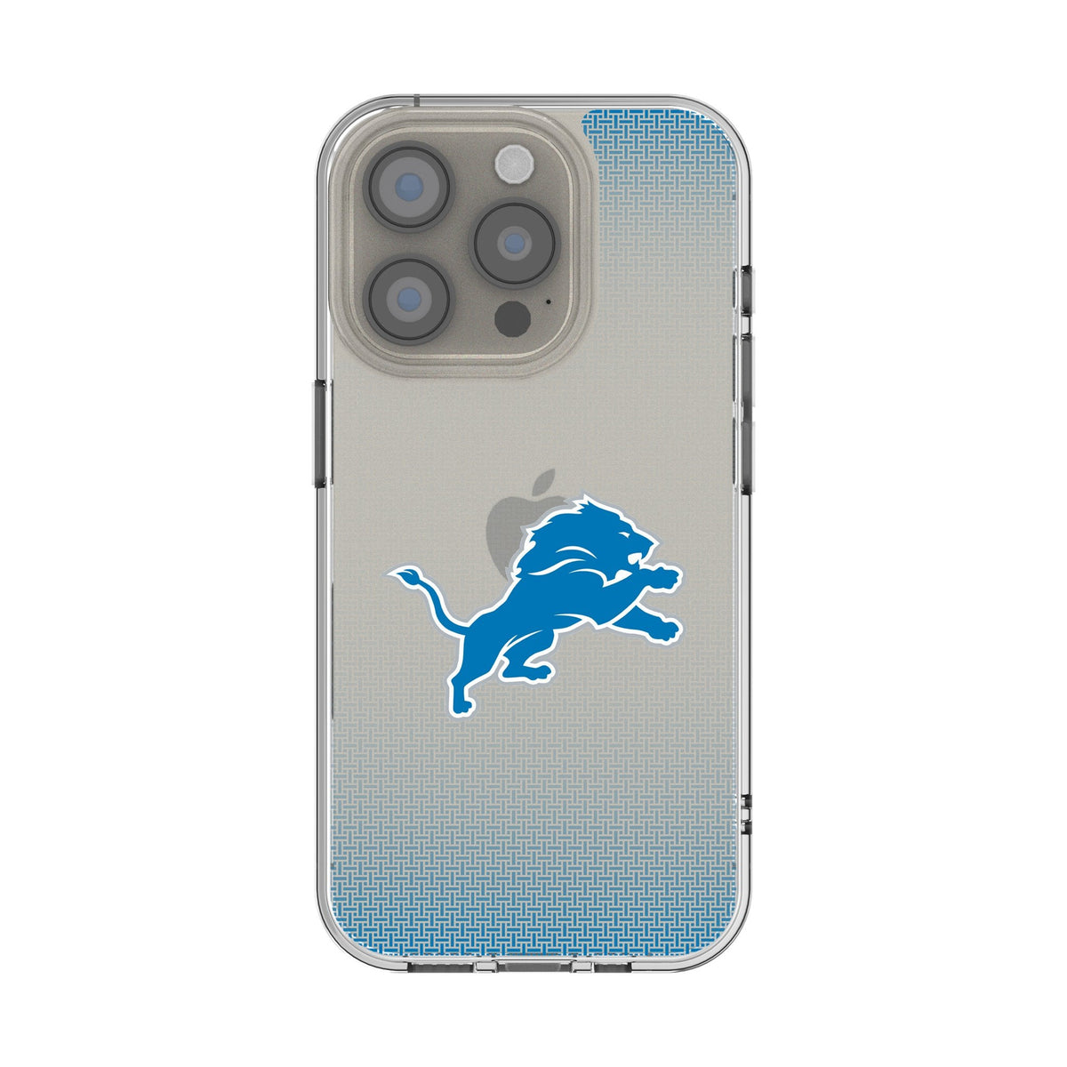 Detroit Lions Linen Clear Phone Case for Apple iPhone 1