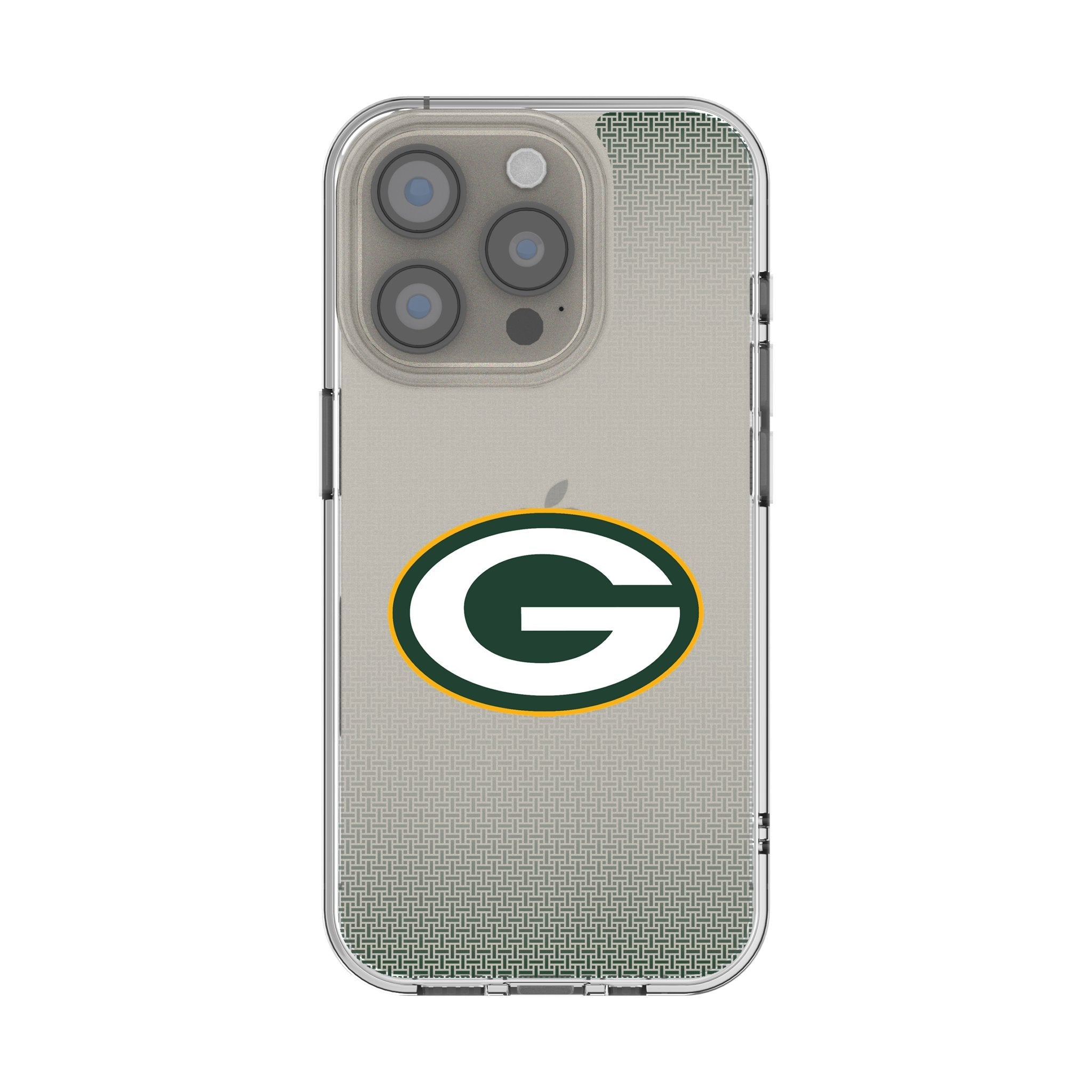 Green Bay Packers Linen Clear Phone Case for Apple iPhone 1