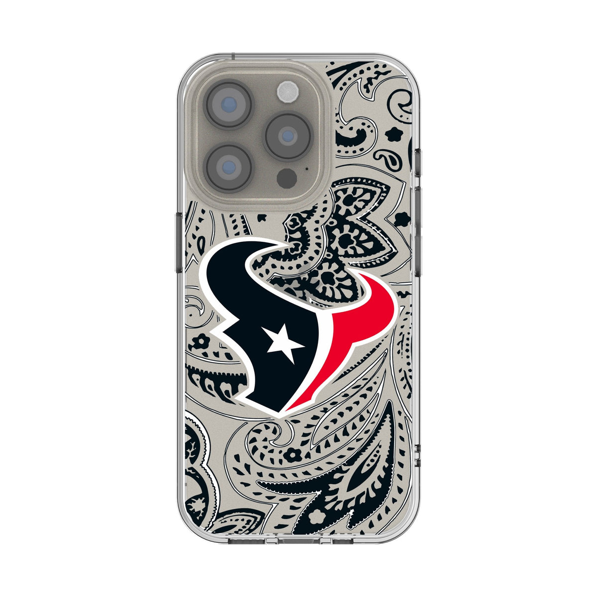 Houston Texans Paisley Clear Phone Case for Apple iPhone 1
