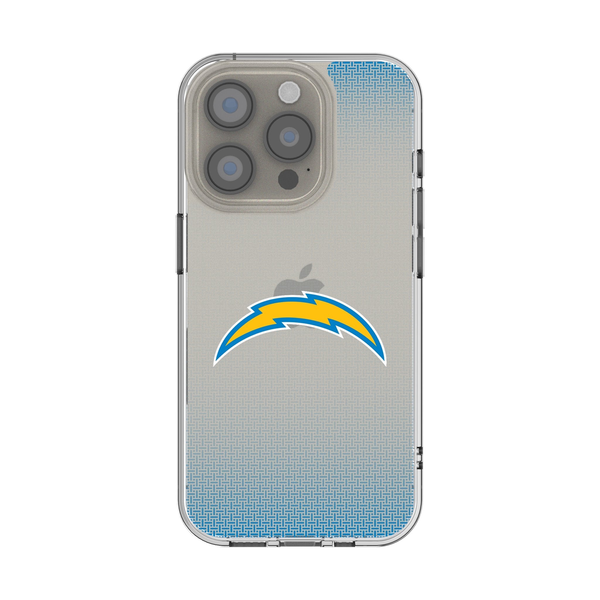 Los Angeles Chargers Linen Clear Phone Case for Apple iPhone 1