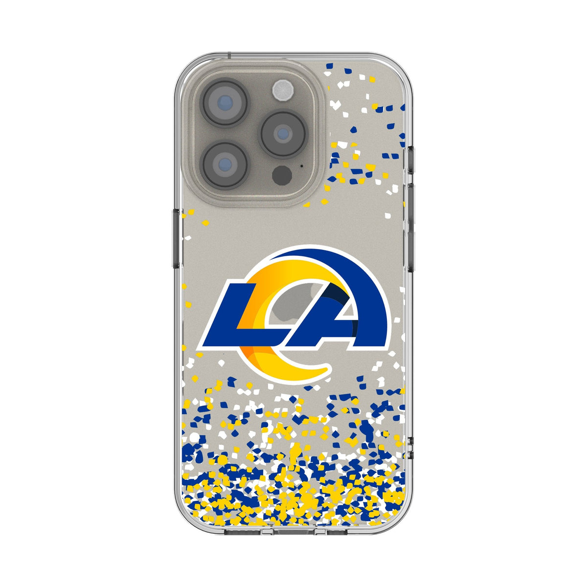 Los Angeles Rams Confetti Clear Phone Case for Apple iPhone 1