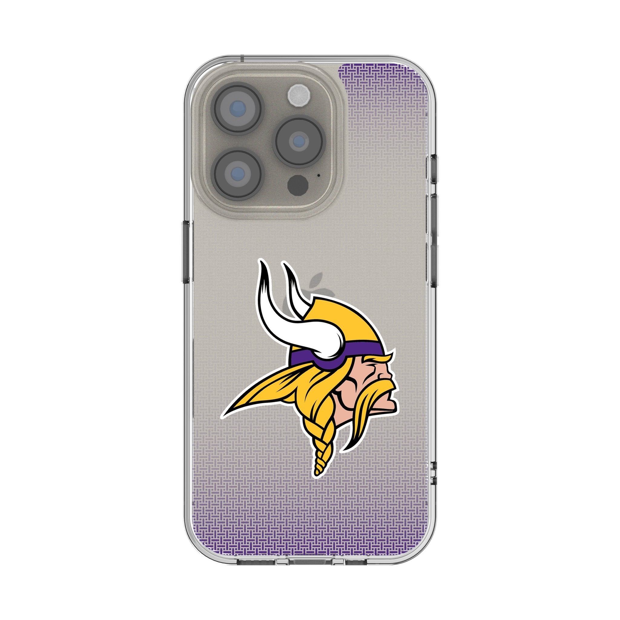 Minnesota Vikings Linen Clear Phone Case for Apple iPhone 1
