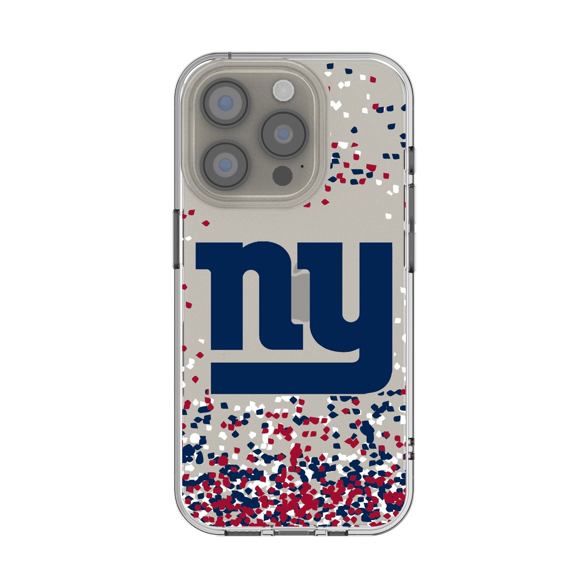 New York Giants Confetti Clear Phone Case for Apple iPhone 1