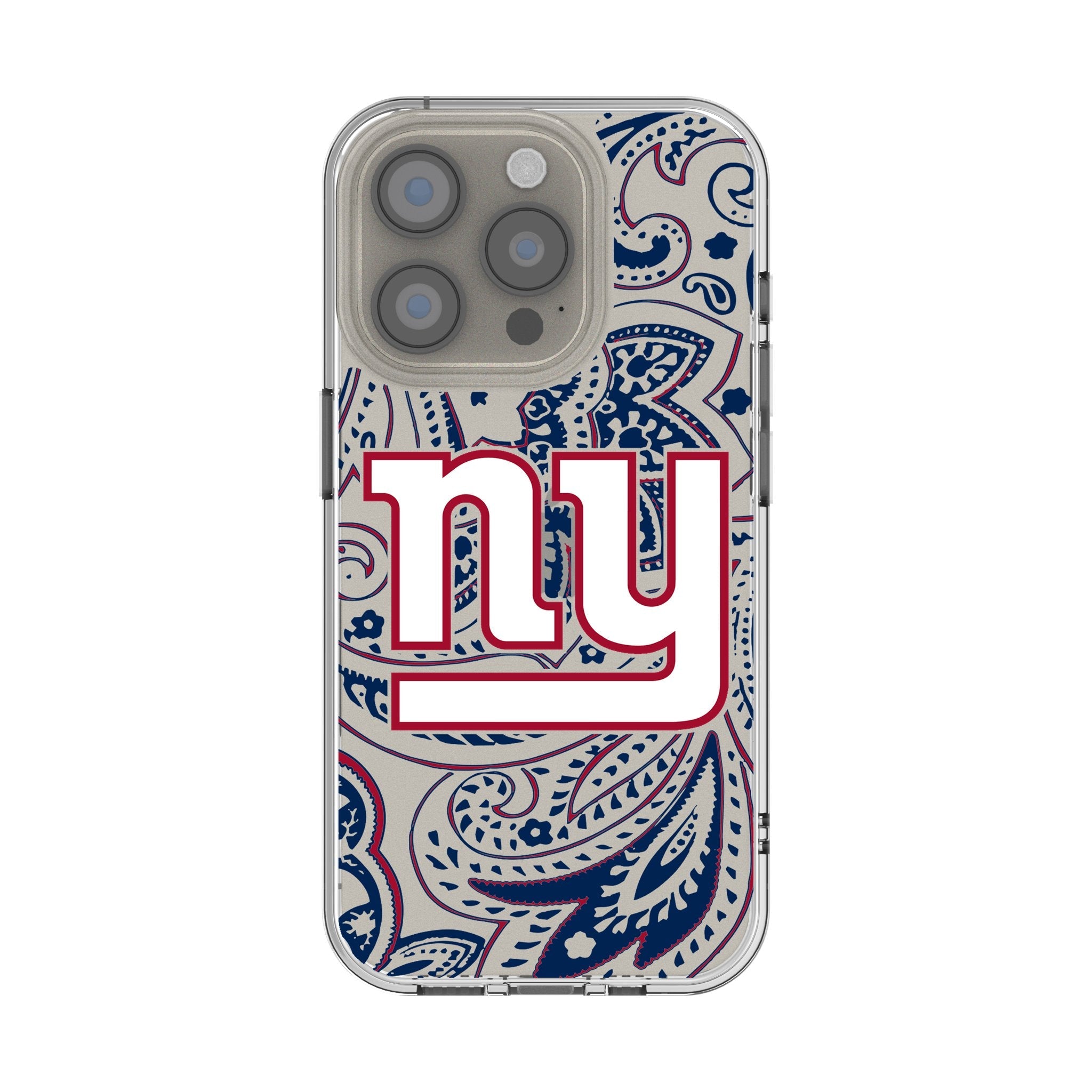 New York Giants Paisley Clear Phone Case for Apple iPhone 1