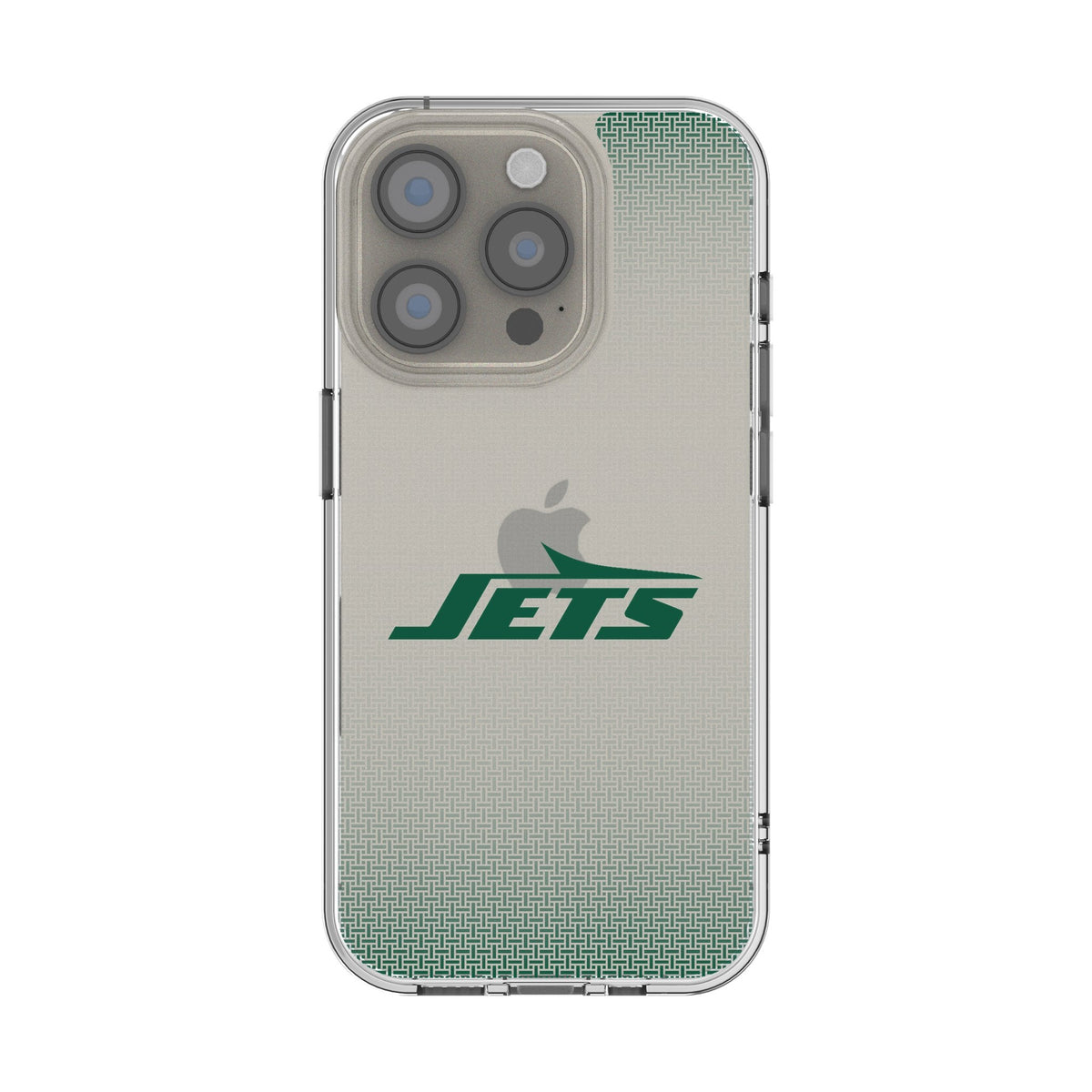 New York Jets Linen Clear Phone Case for Apple iPhone 1