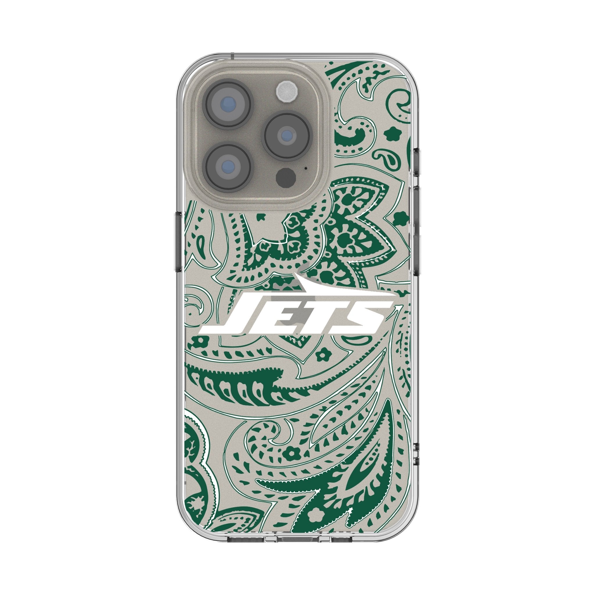 New York Jets Paisley Clear Phone Case for Apple iPhone 1