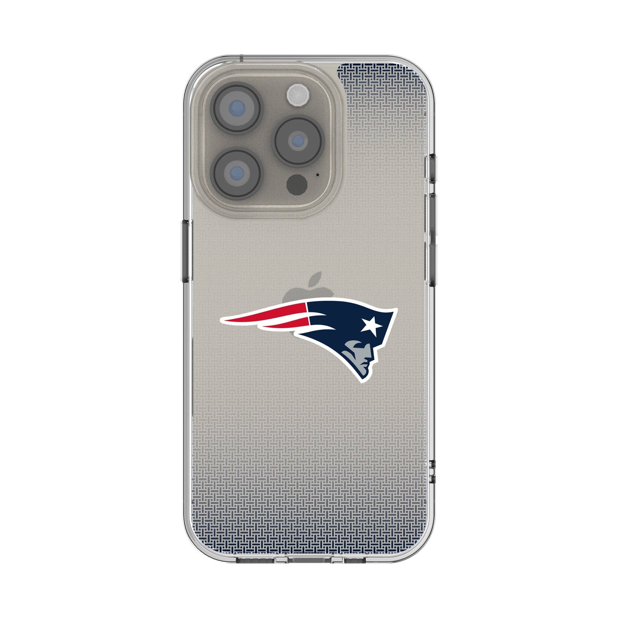 New England Patriots Linen Clear Phone Case for Apple iPhone 1