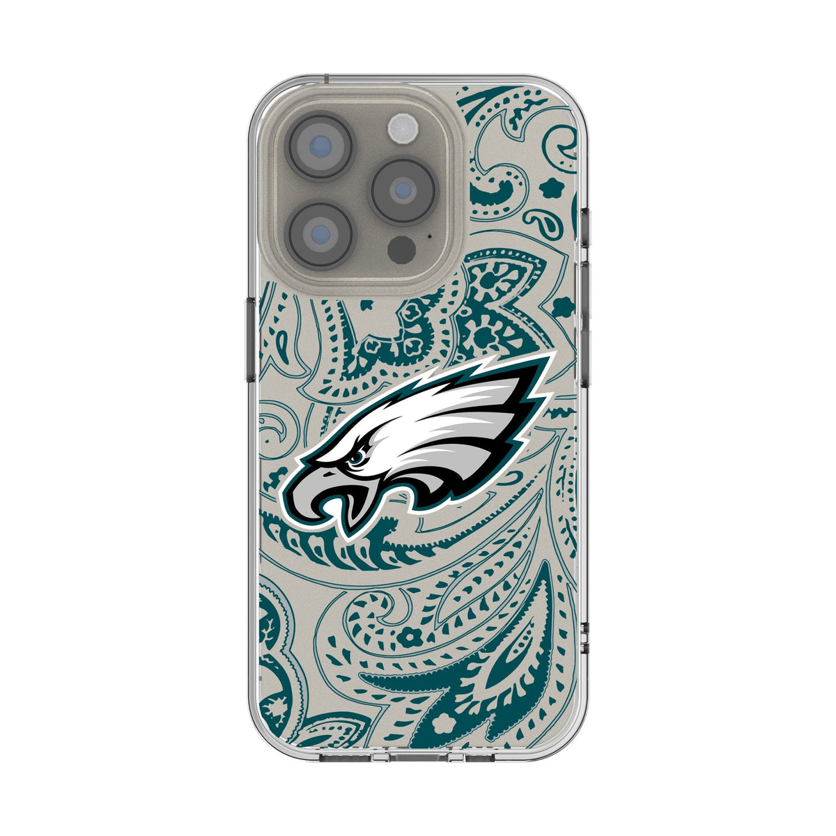 Philadelphia Eagles Paisley Clear Phone Case for Apple iPhone 1