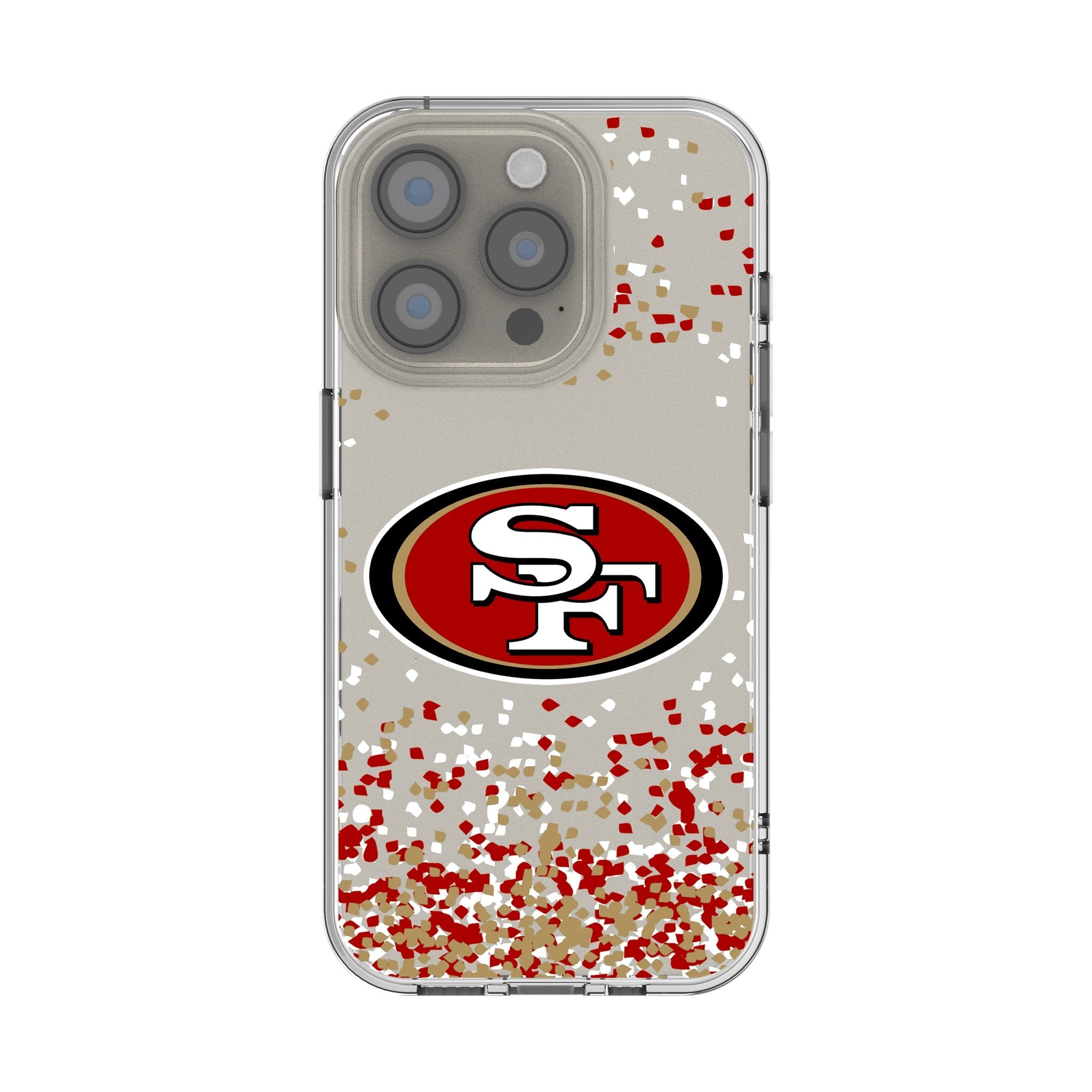 San Francisco 49ers Confetti Clear Phone Case for Apple iPhone 1