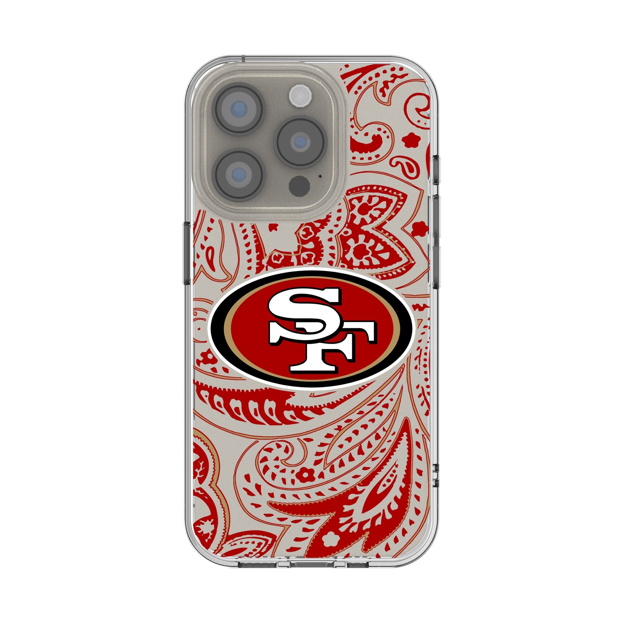 San Francisco 49ers Paisley Clear Phone Case for Apple iPhone 1