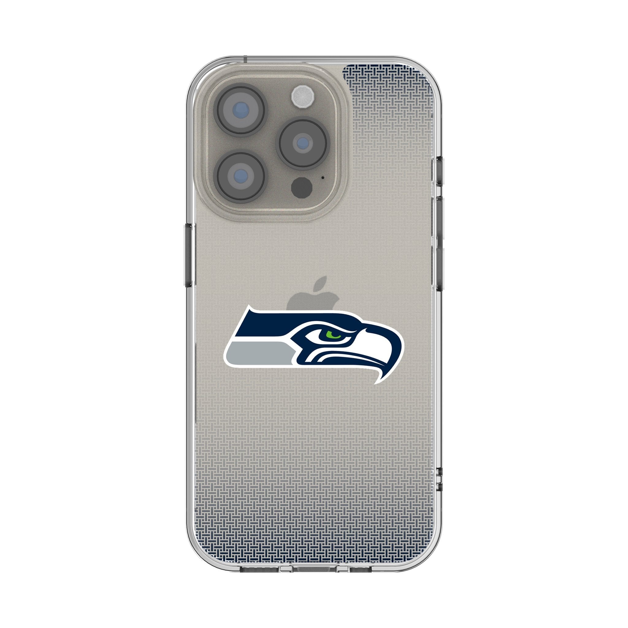 Seattle Seahawks Linen Clear Phone Case for Apple iPhone 1