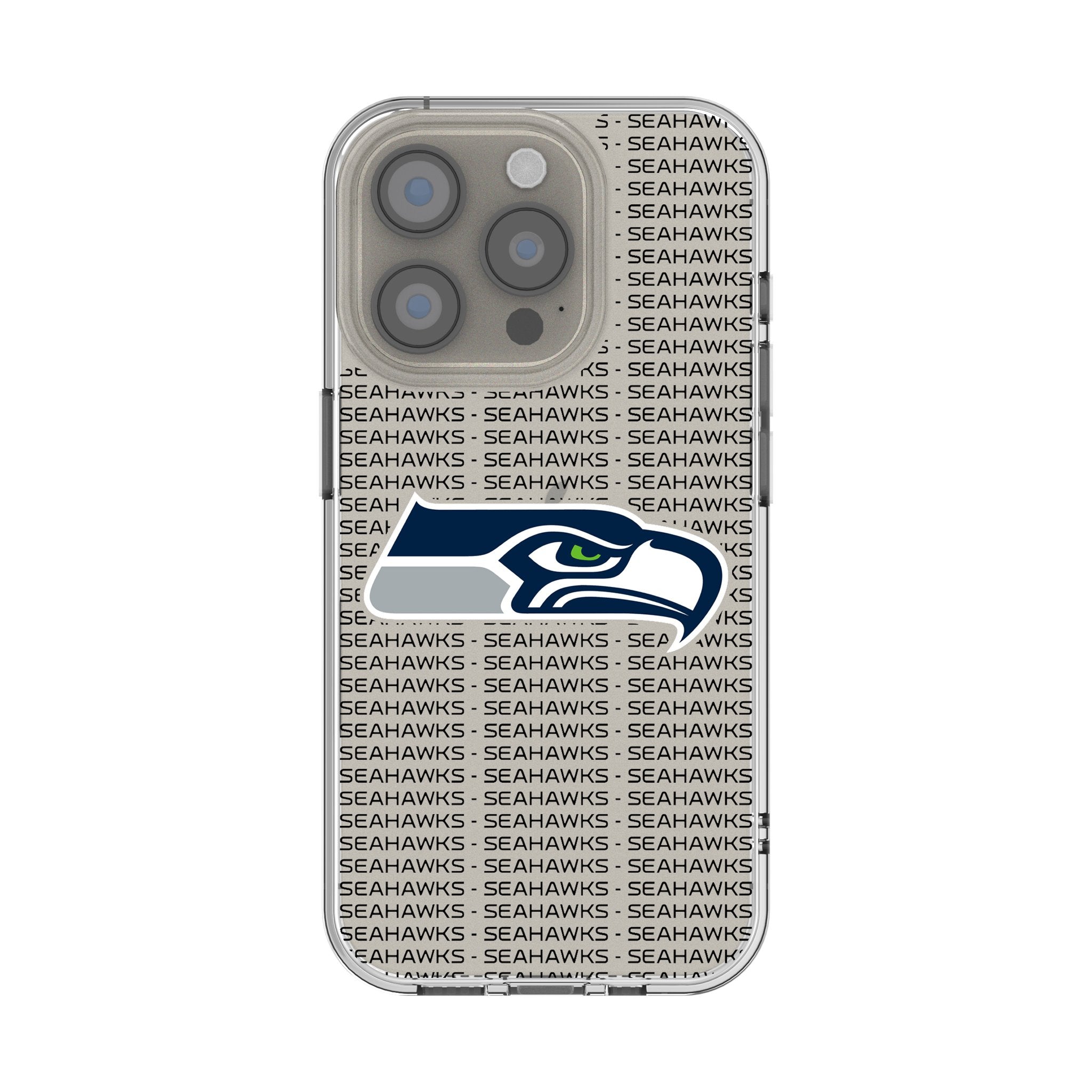 Seattle Seahawks Text Backdrop Clear Phone Case for Apple iPhone 1