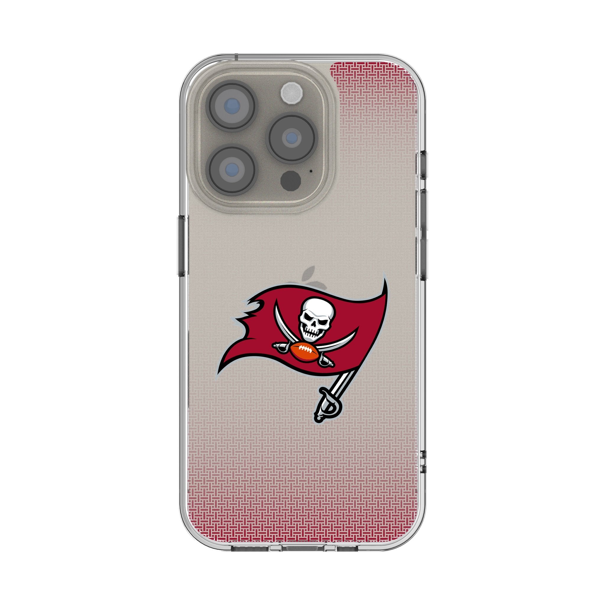Tampa Bay Buccaneers Linen Clear Phone Case for Apple iPhone 1