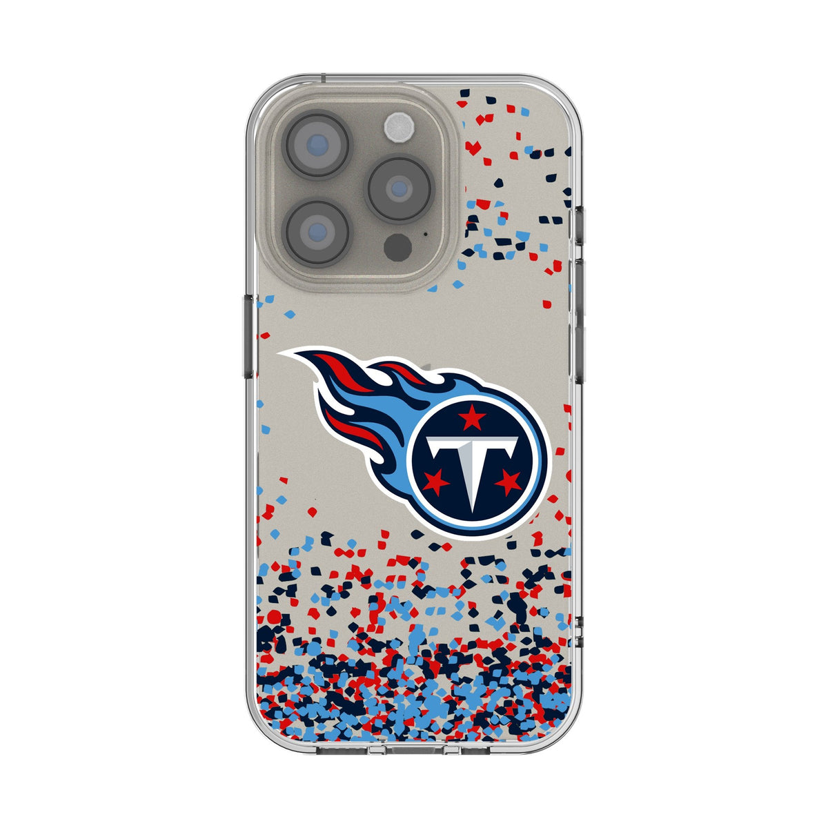 Tennessee Titans Confetti Clear Phone Case for Apple iPhone 1