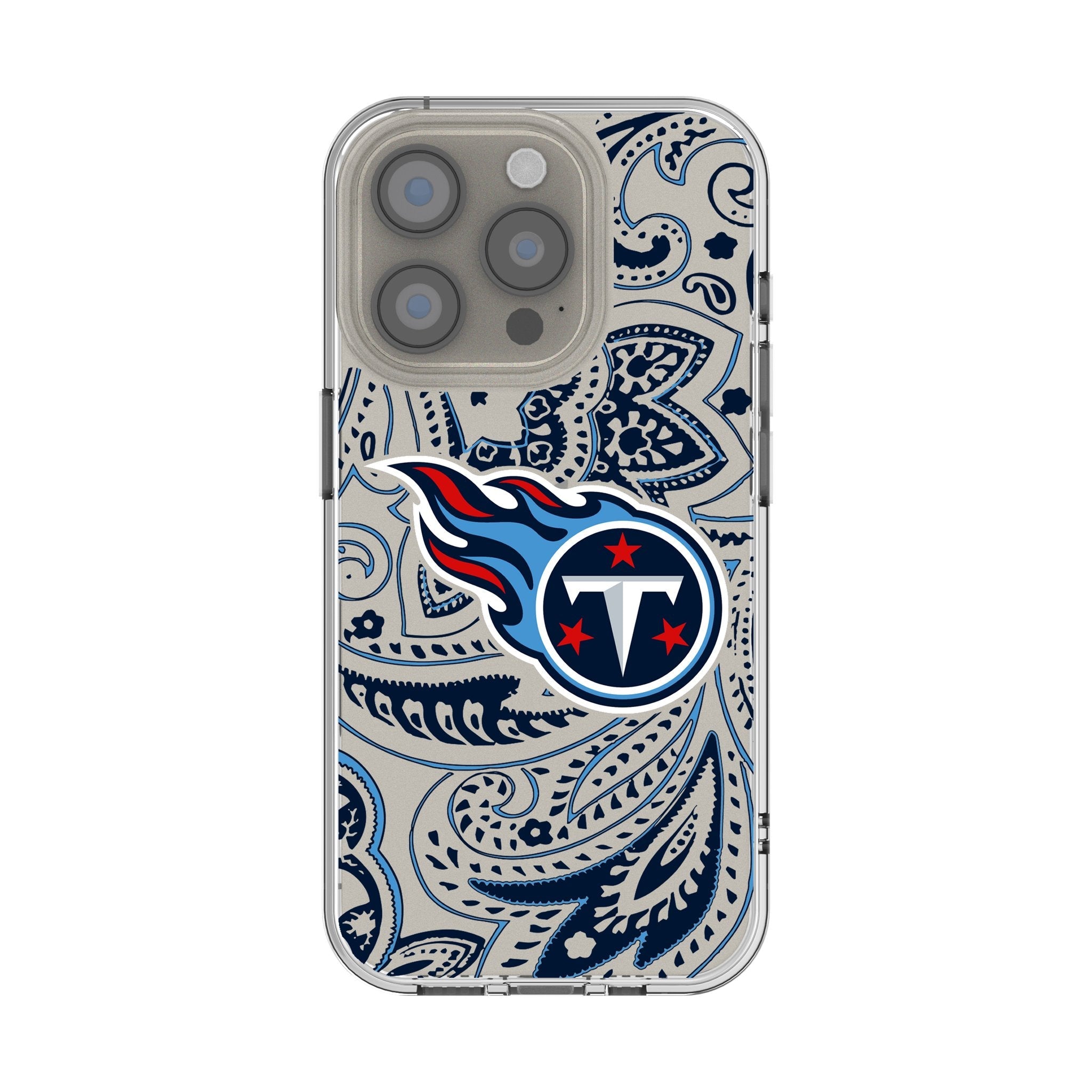 Tennessee Titans Paisley Clear Phone Case for Apple iPhone 1