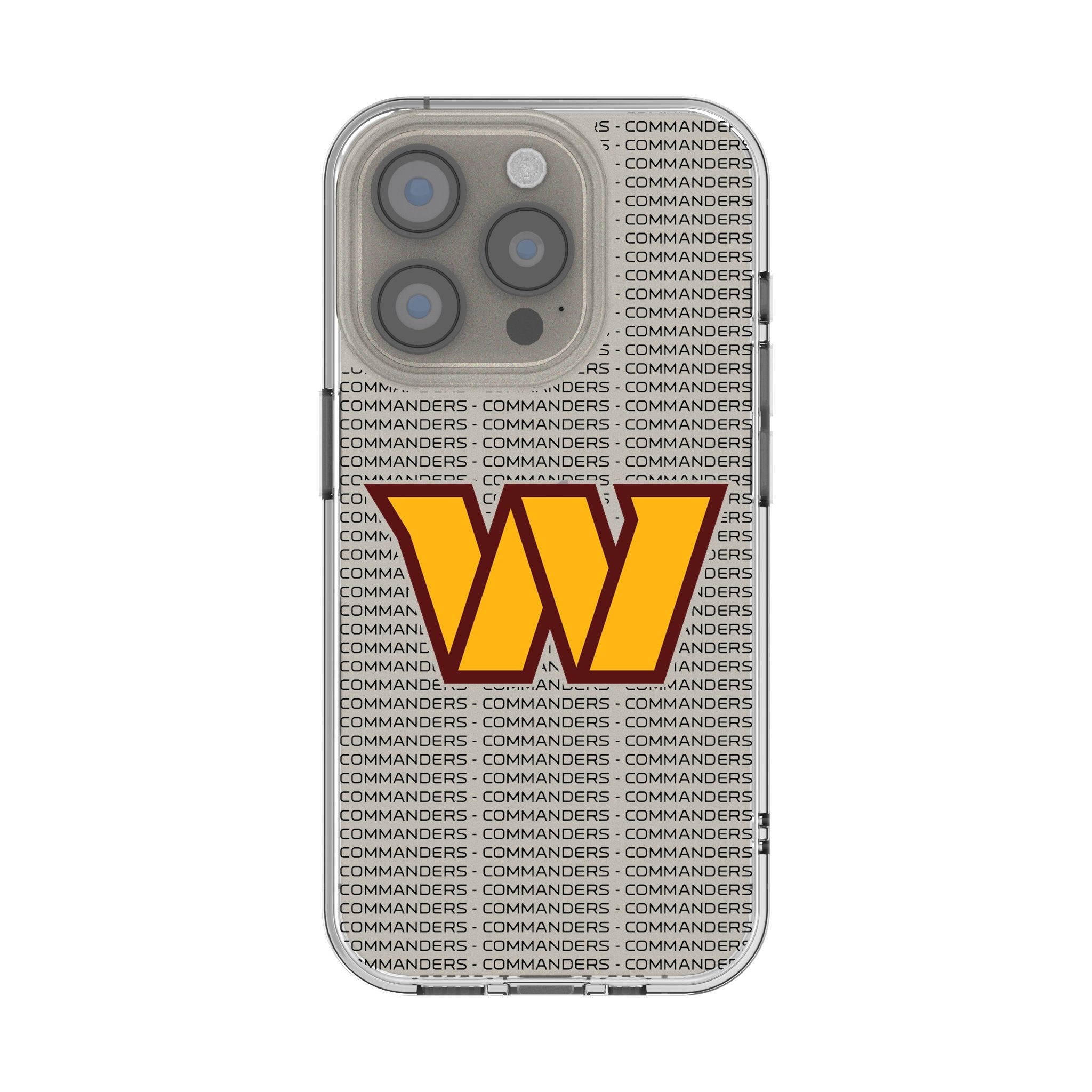 Washington Commanders Text Backdrop Clear Phone Case for Apple iPhone 1