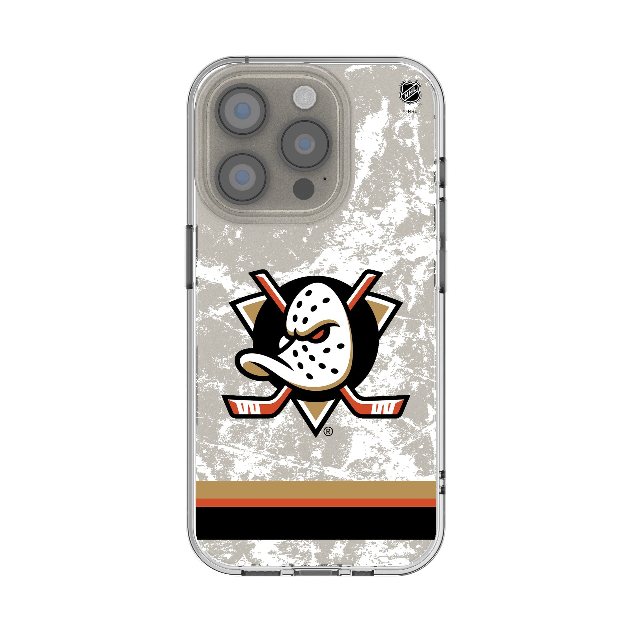 Anaheim Ducks Ice Stripe Clear Phone Case for Apple iPhone