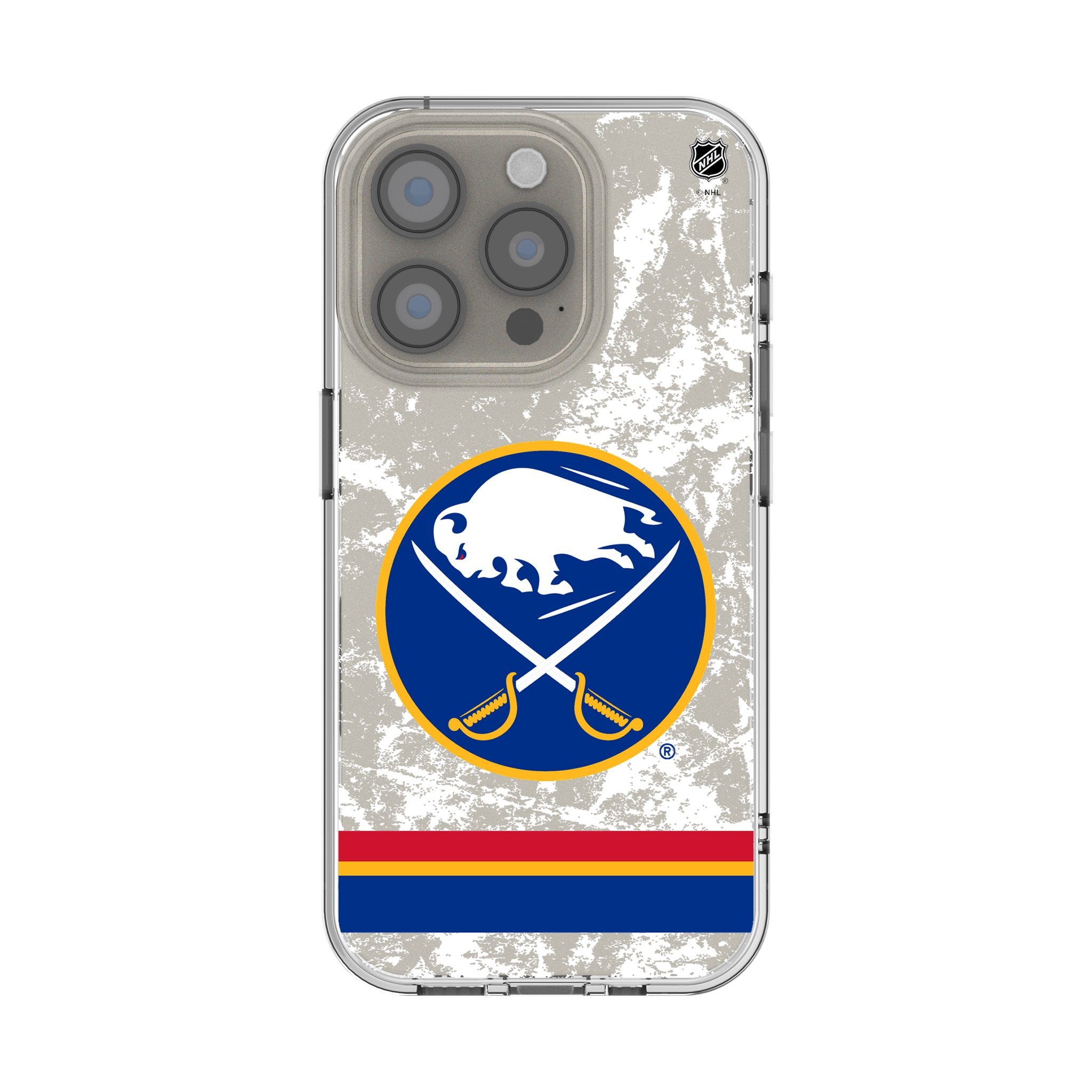 Buffalo Sabres Ice Stripe Clear Phone Case for Apple iPhone