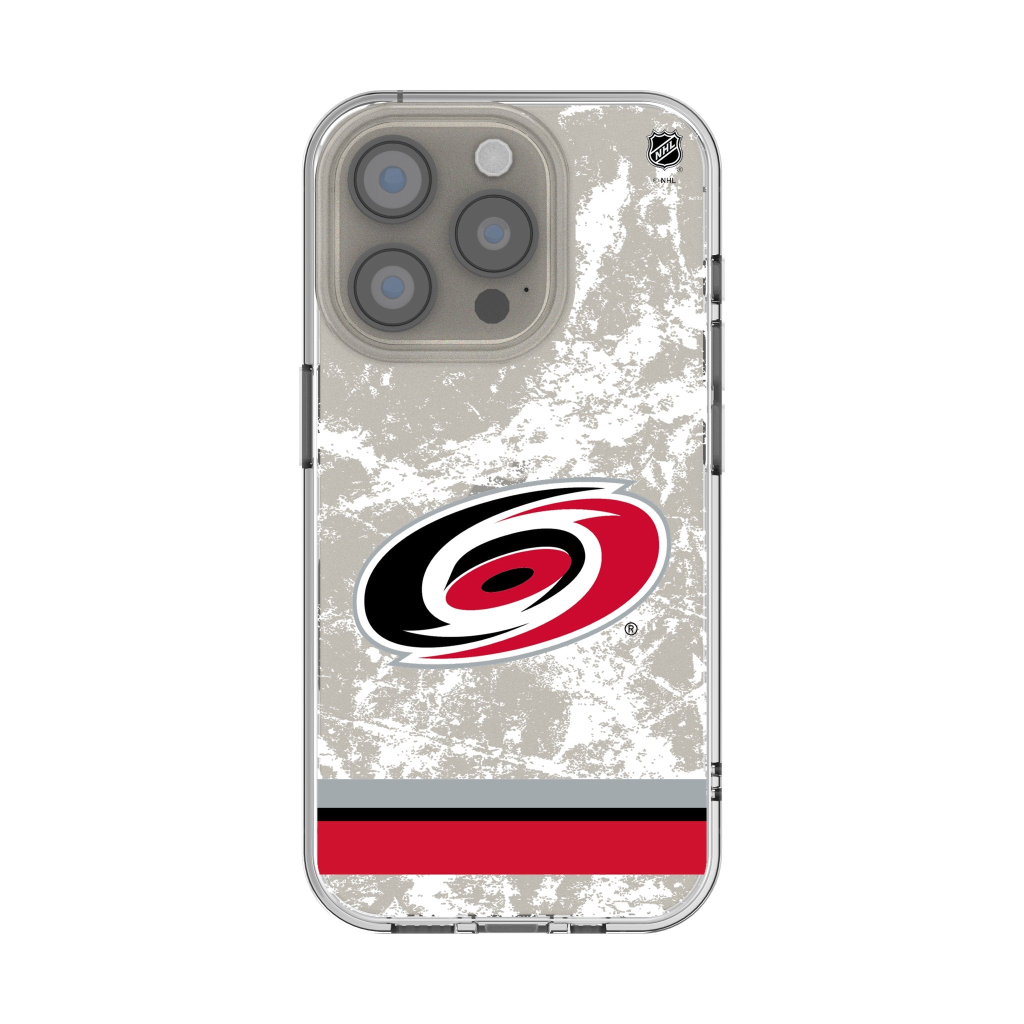 Carolina Hurricanes Ice Stripe Clear Phone Case for Apple iPhone