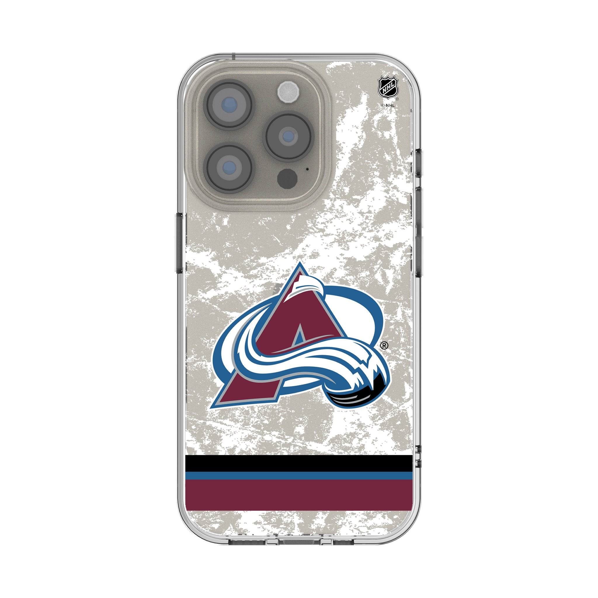 Colorado Avalanche Ice Stripe Clear Phone Case for Apple iPhone