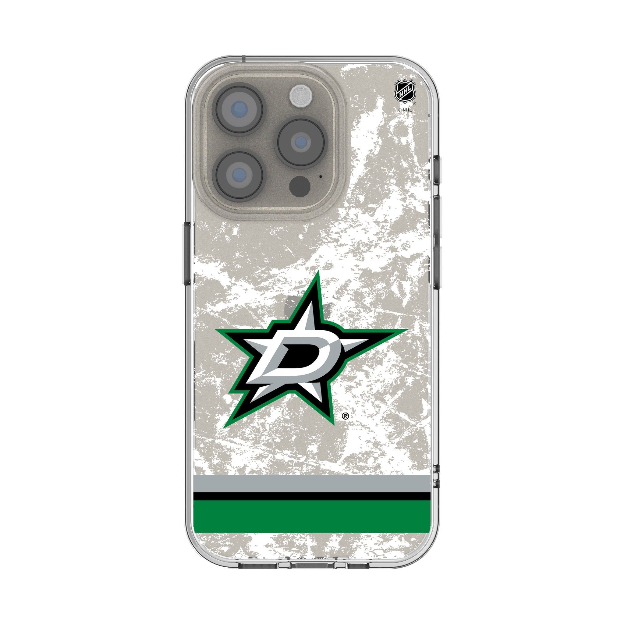 Dallas Stars Ice Stripe Clear Phone Case for Apple iPhone