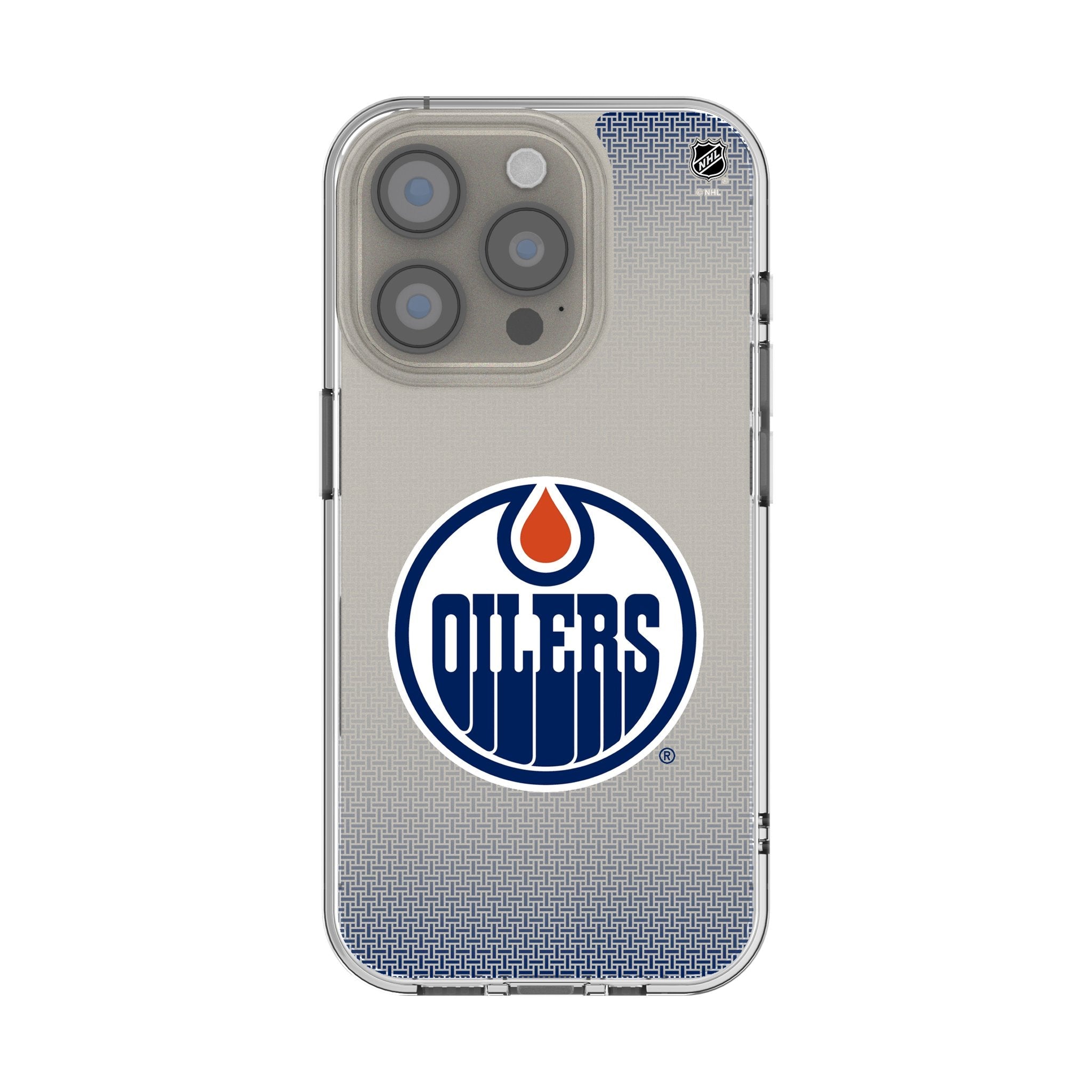 Edmonton Oilers Linen Clear Phone Case for Apple iPhone