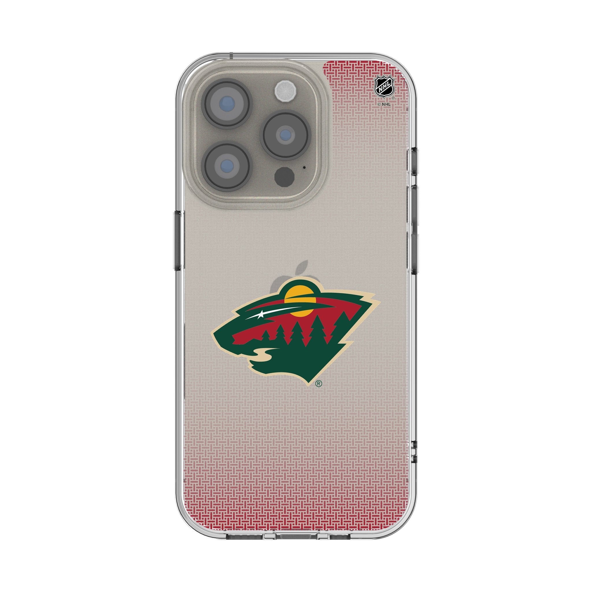 Minnesota Wild Linen Clear Phone Case for Apple iPhone