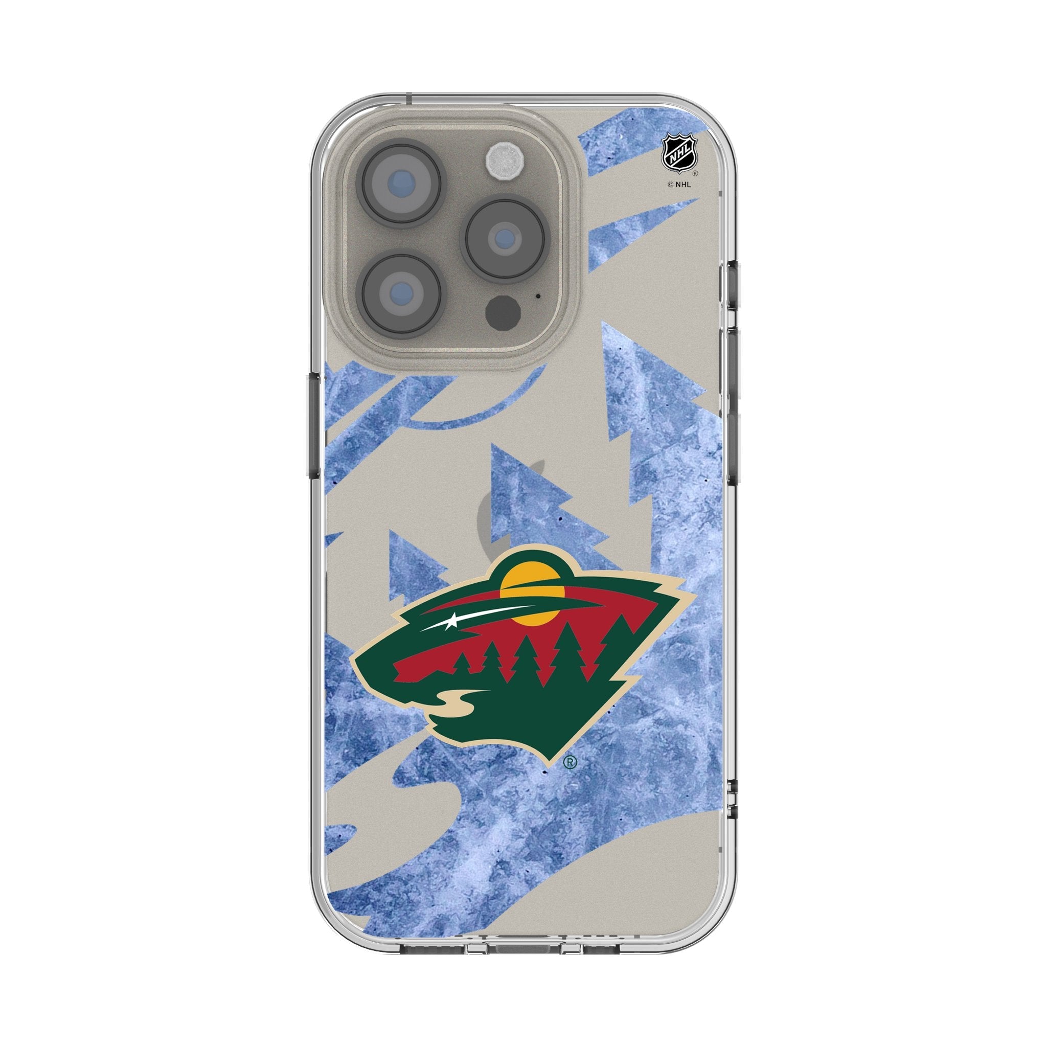 Minnesota Wild Ice Tilt Clear Phone Case for Apple iPhone