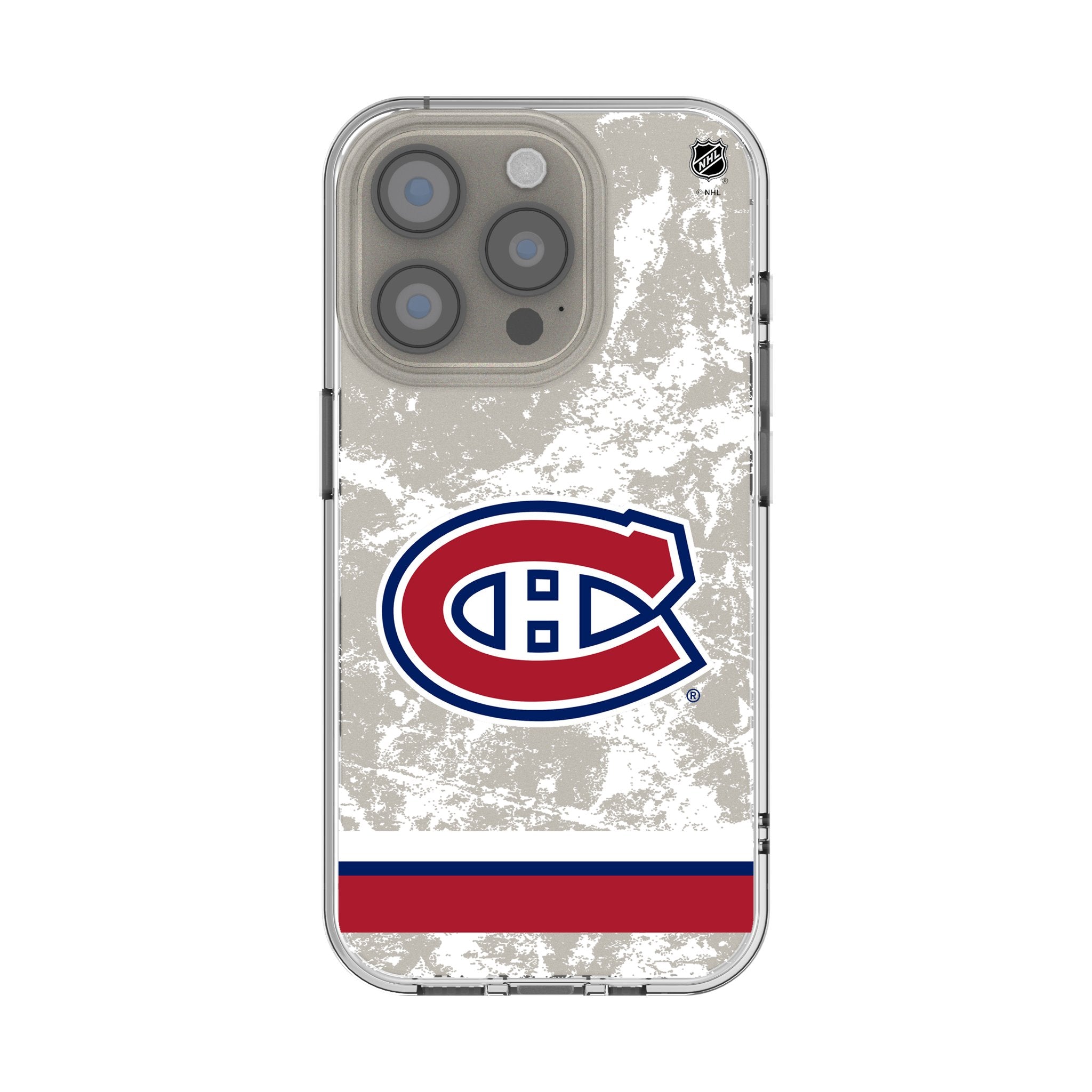 Montreal Canadiens Ice Stripe Clear Phone Case for Apple iPhone