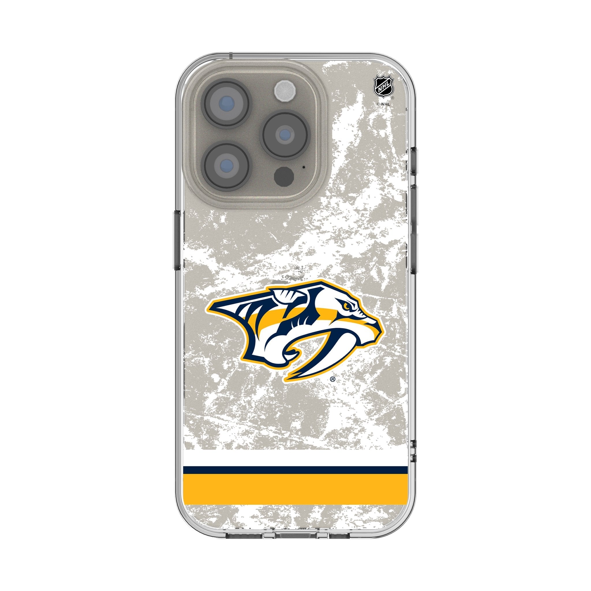 Nashville Predators Ice Stripe Clear Phone Case for Apple iPhone