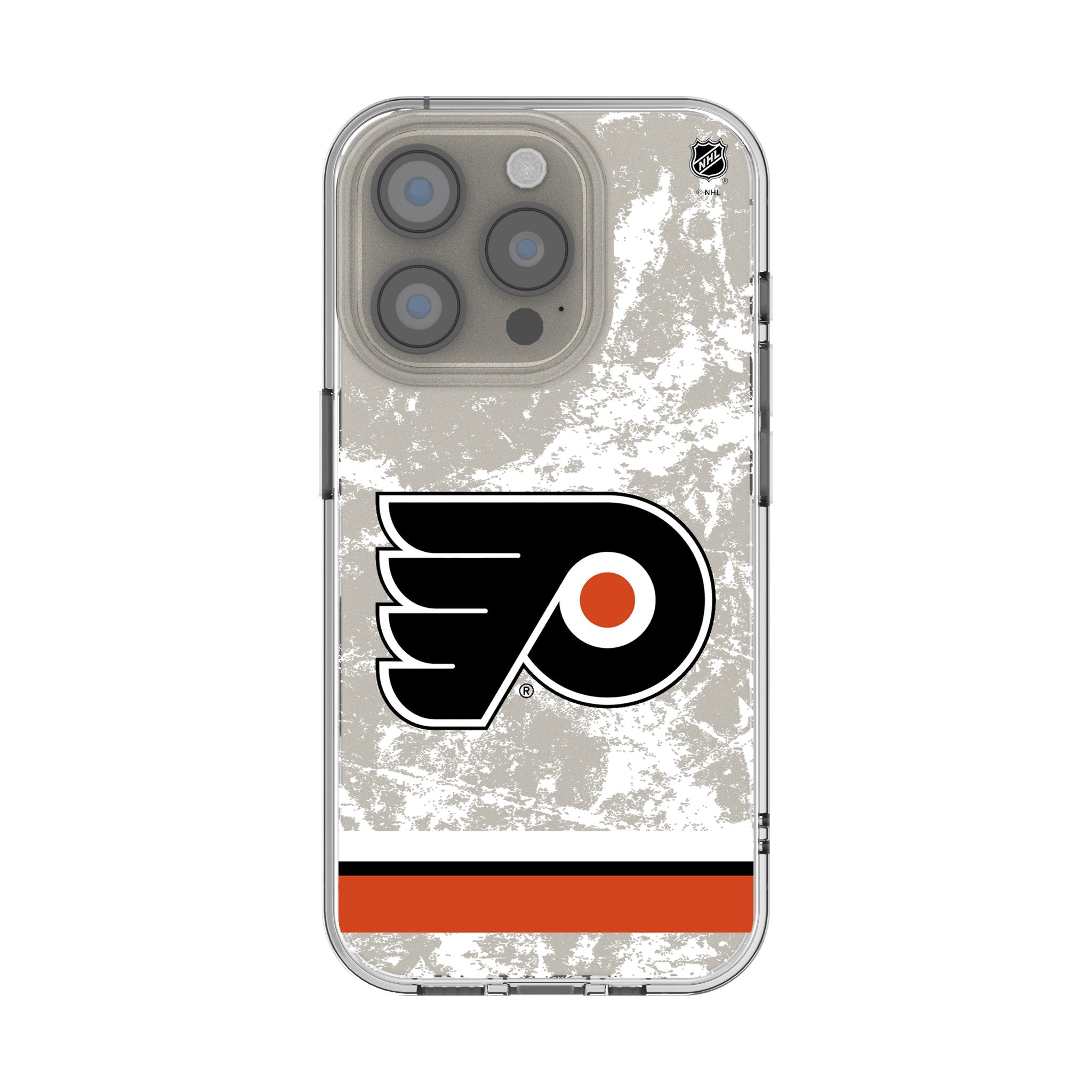 Philadelphia Flyers Ice Stripe Clear Phone Case for Apple iPhone