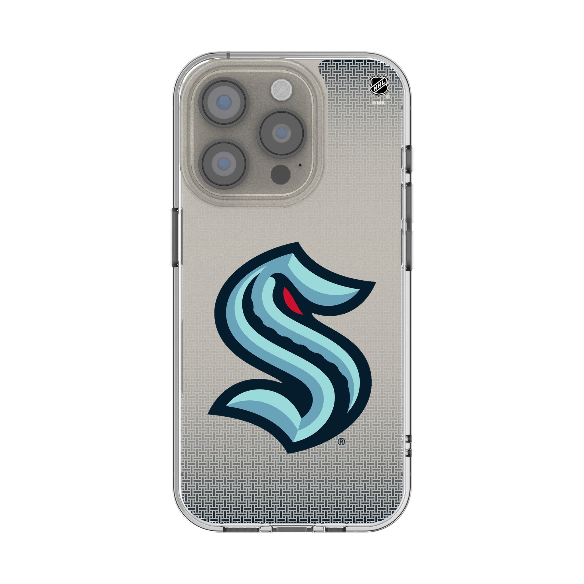 Seattle Kraken Linen Clear Phone Case for Apple iPhone