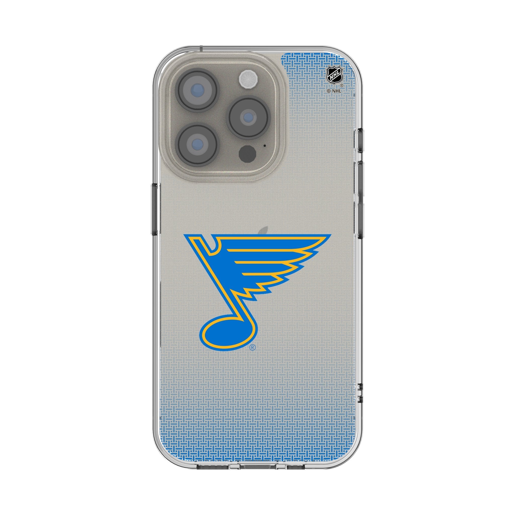 St. Louis Blues Linen Clear Phone Case for Apple iPhone