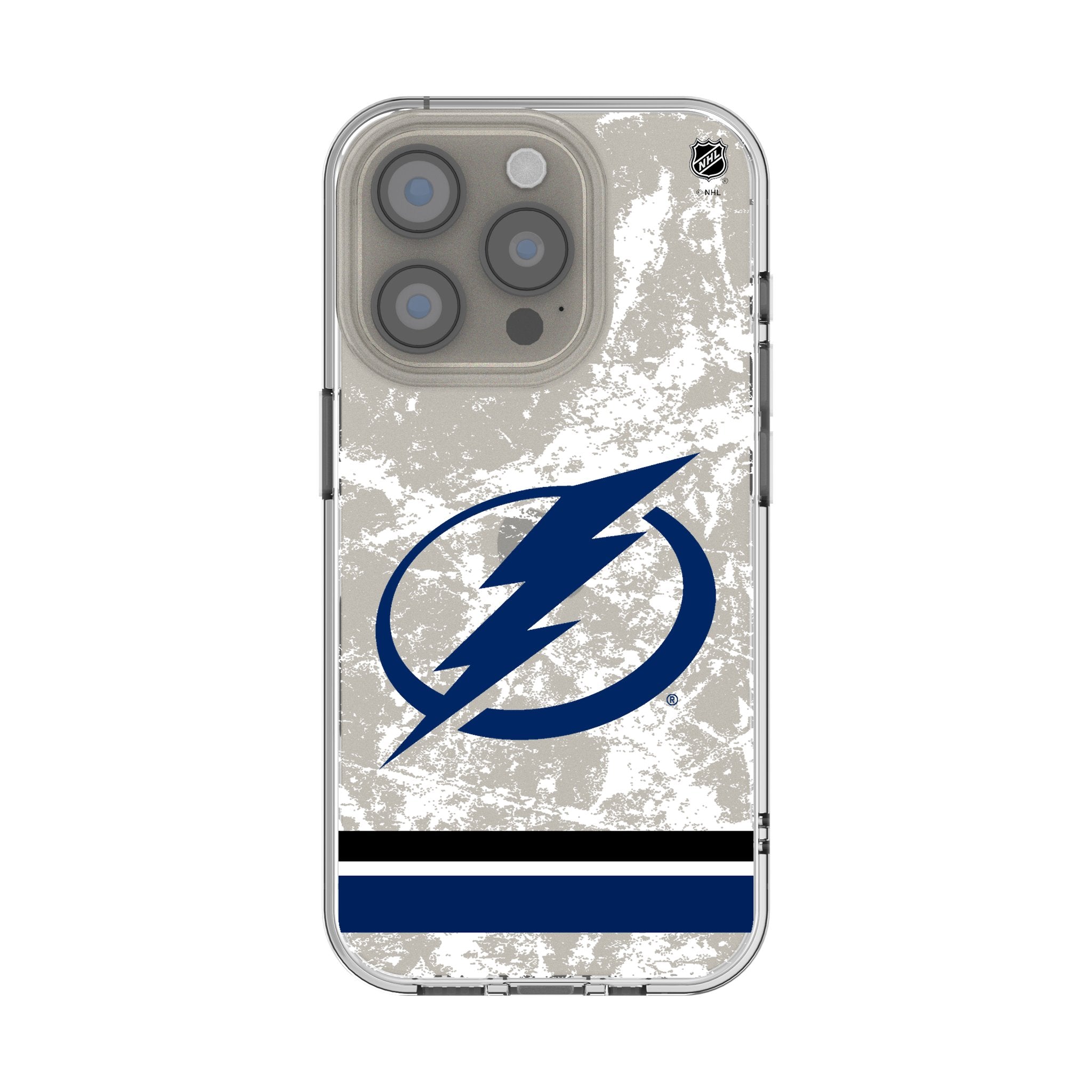 Tampa Bay Lightning Ice Stripe Clear Phone Case for Apple iPhone