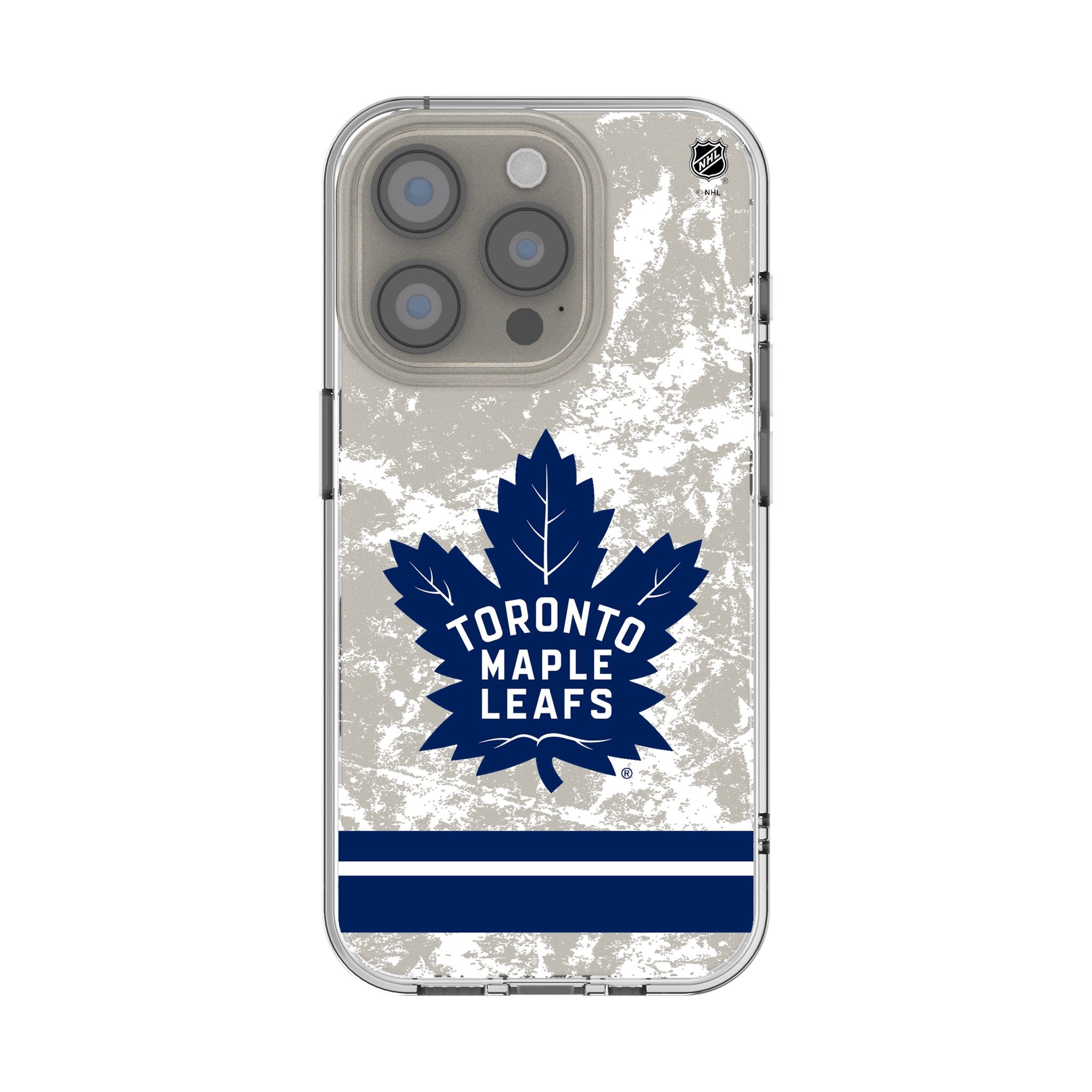 Toronto Maple Leafs Ice Stripe Clear Phone Case for Apple iPhone