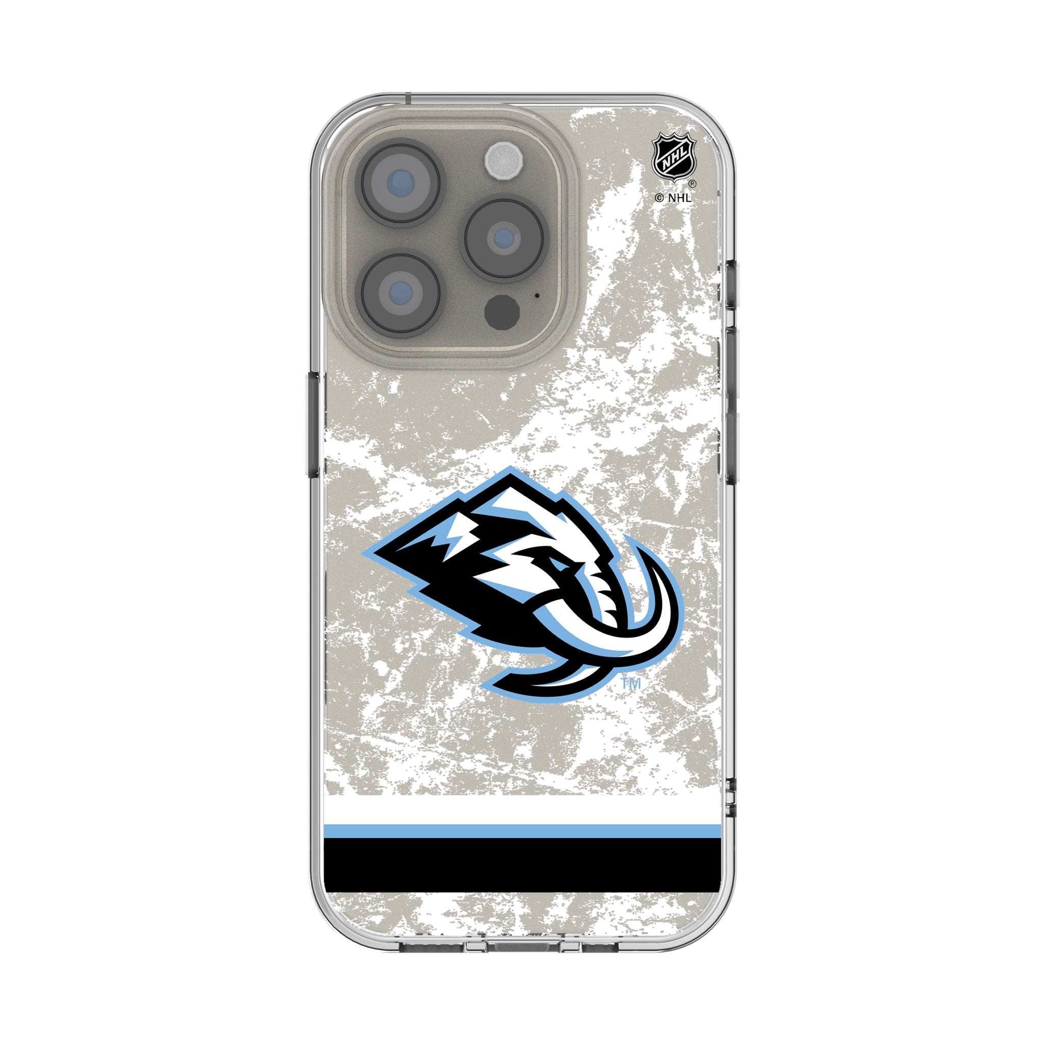 Utah Mammoth Ice Stripe Clear Phone Case for Apple iPhone
