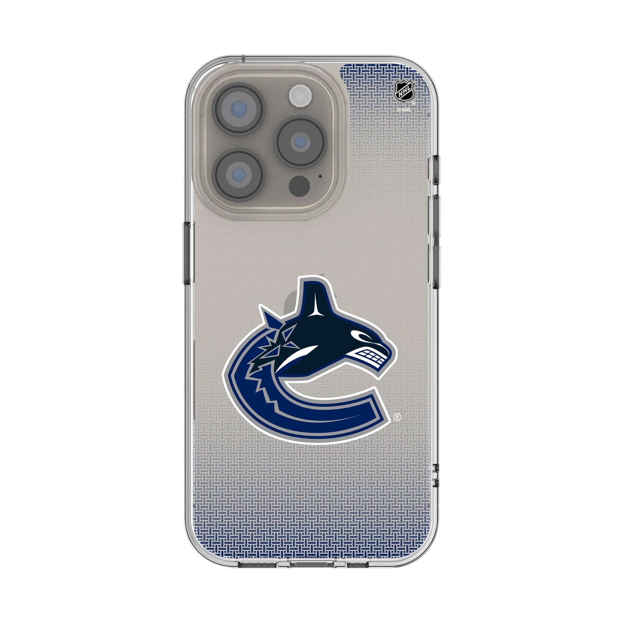Vancouver Canucks Linen Clear Phone Case for Apple iPhone