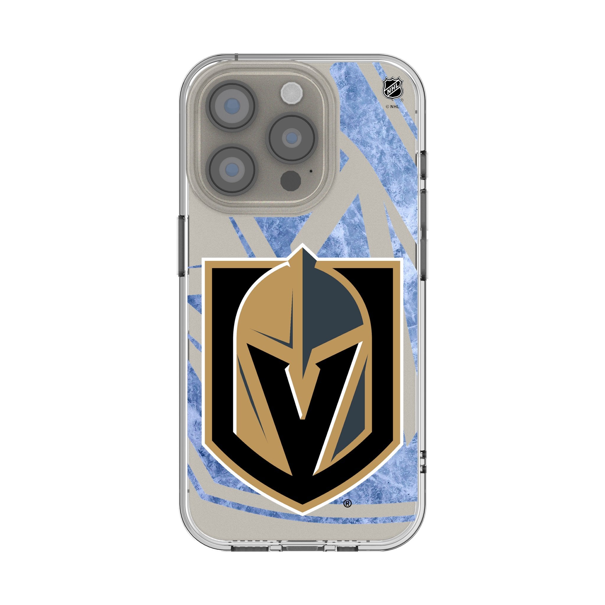 Vegas Golden Knights Ice Tilt Clear Phone Case for Apple iPhone