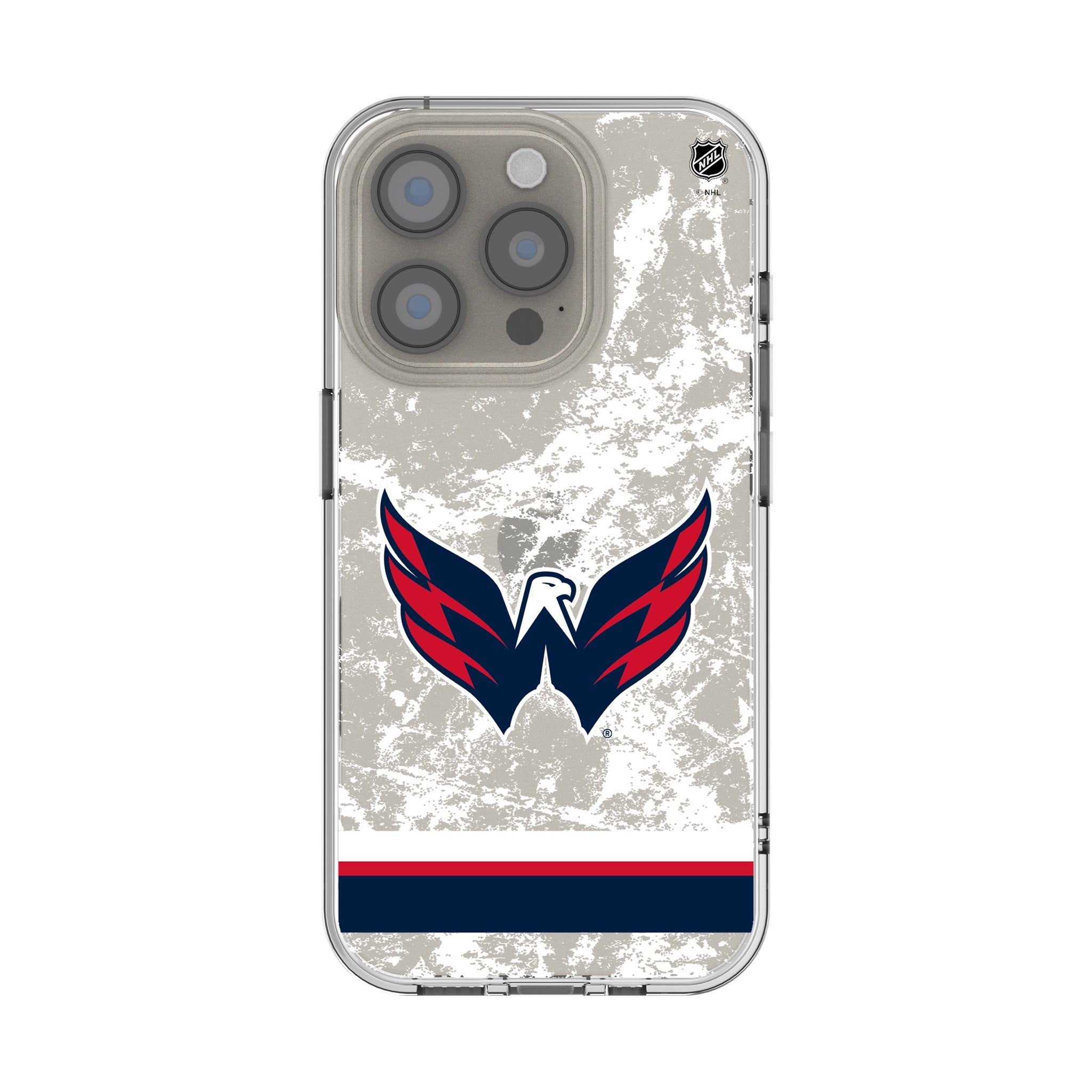 Washington Capitals Ice Stripe Clear Phone Case for Apple iPhone