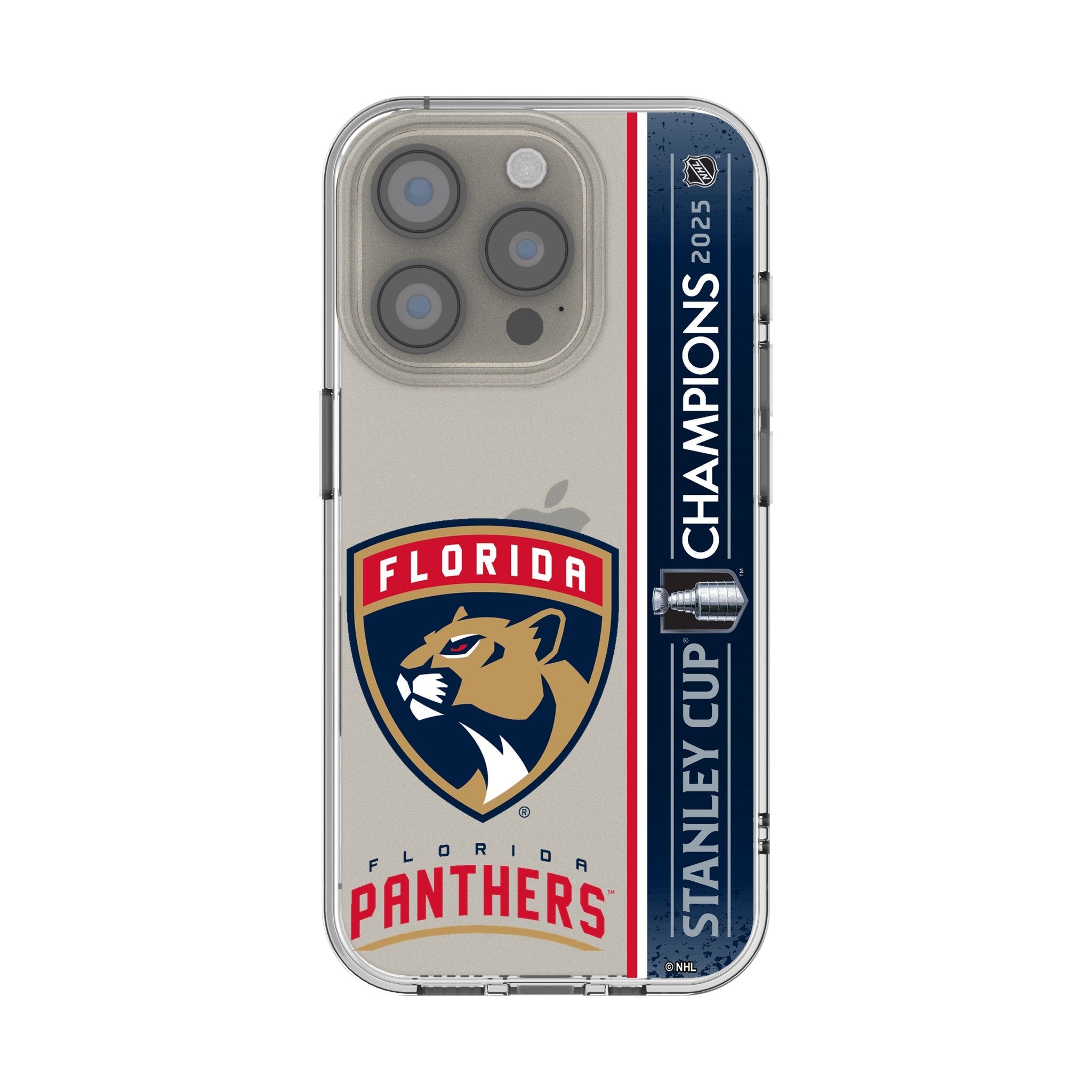 Florida Panthers 2025 Stanley Cup Clear Phone Case for Apple iPhone