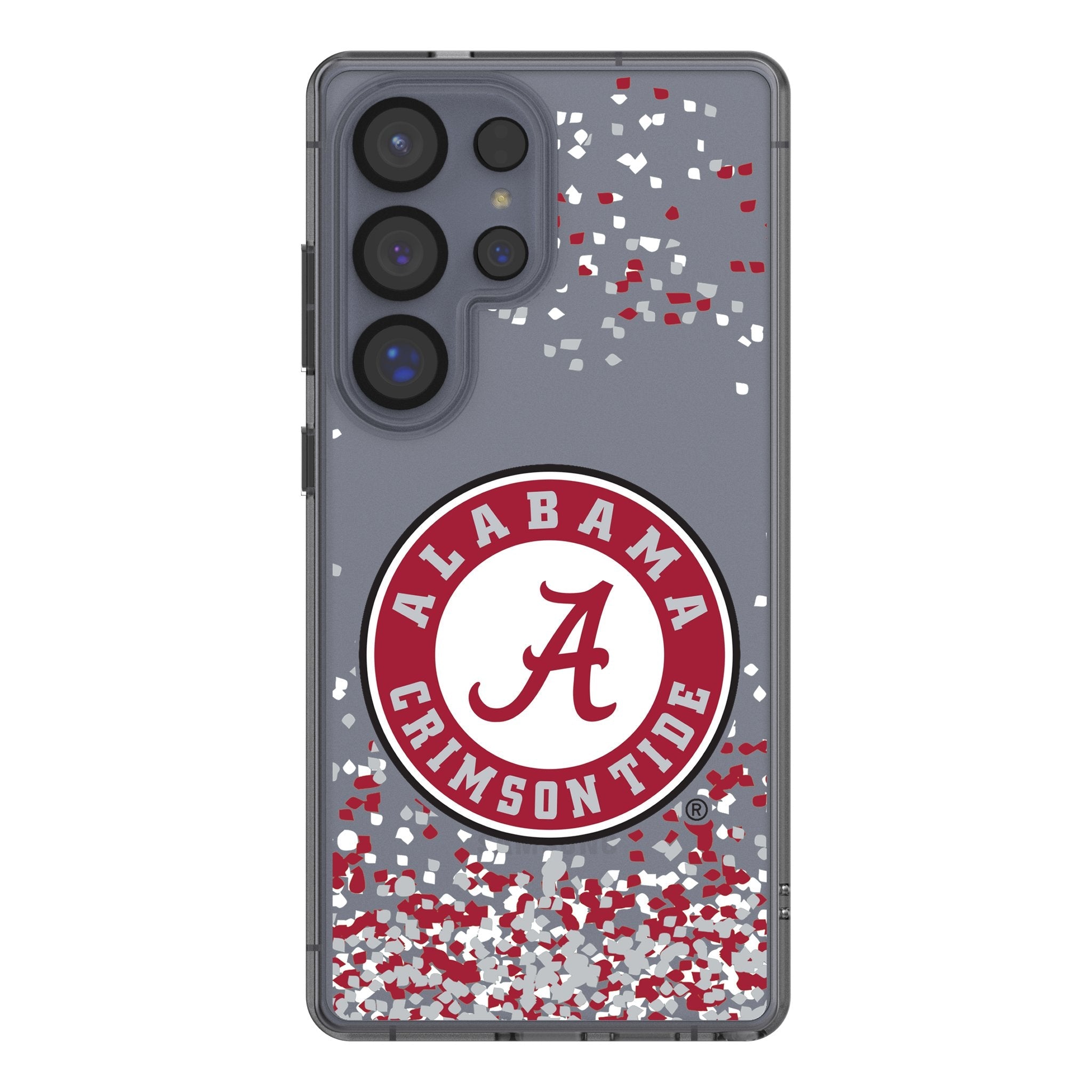 University of Alabama Crimson Tide Confetti Clear Phone Case for Samsung Galaxy 1