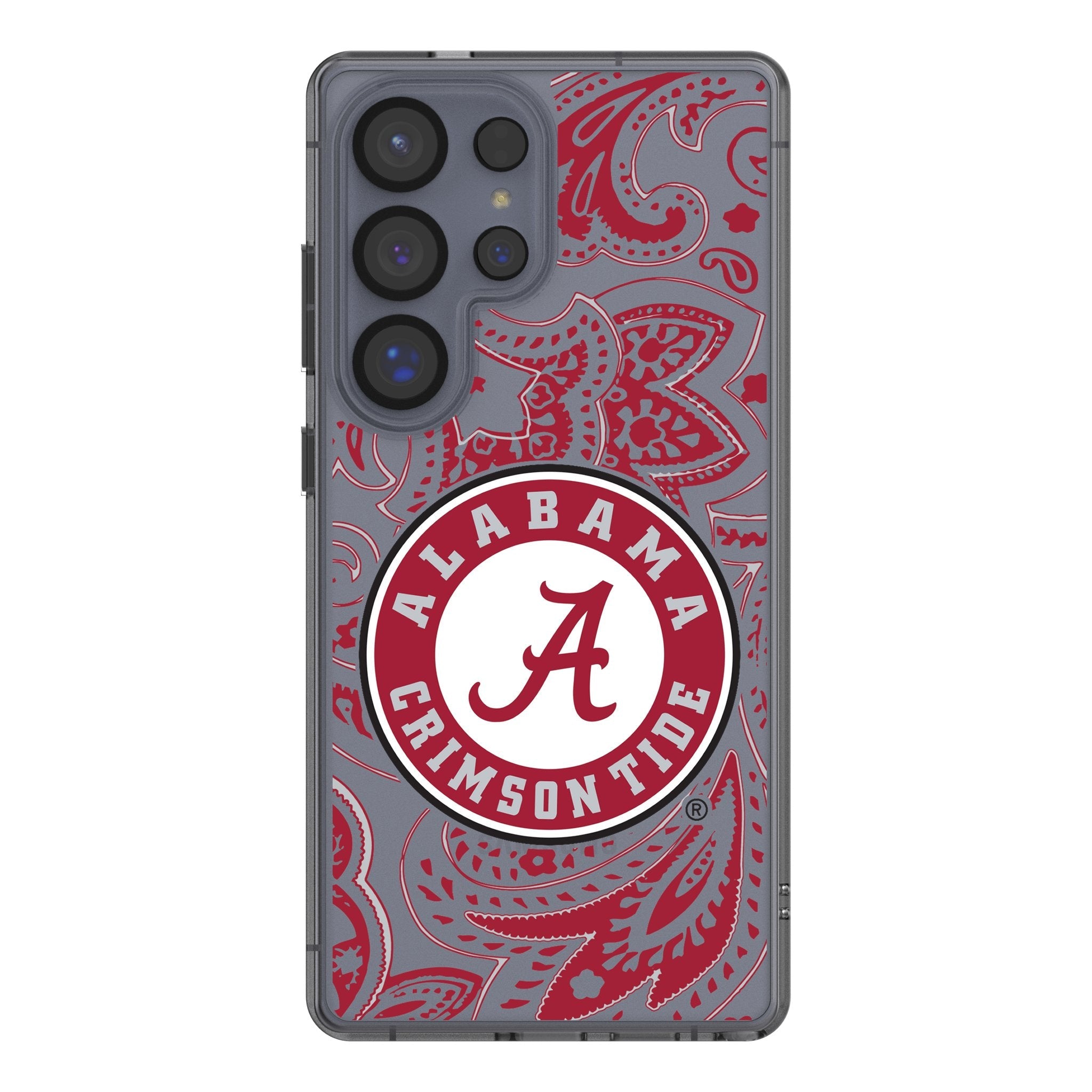 University of Alabama Crimson Tide Paisley Clear Phone Case for Samsung Galaxy 1