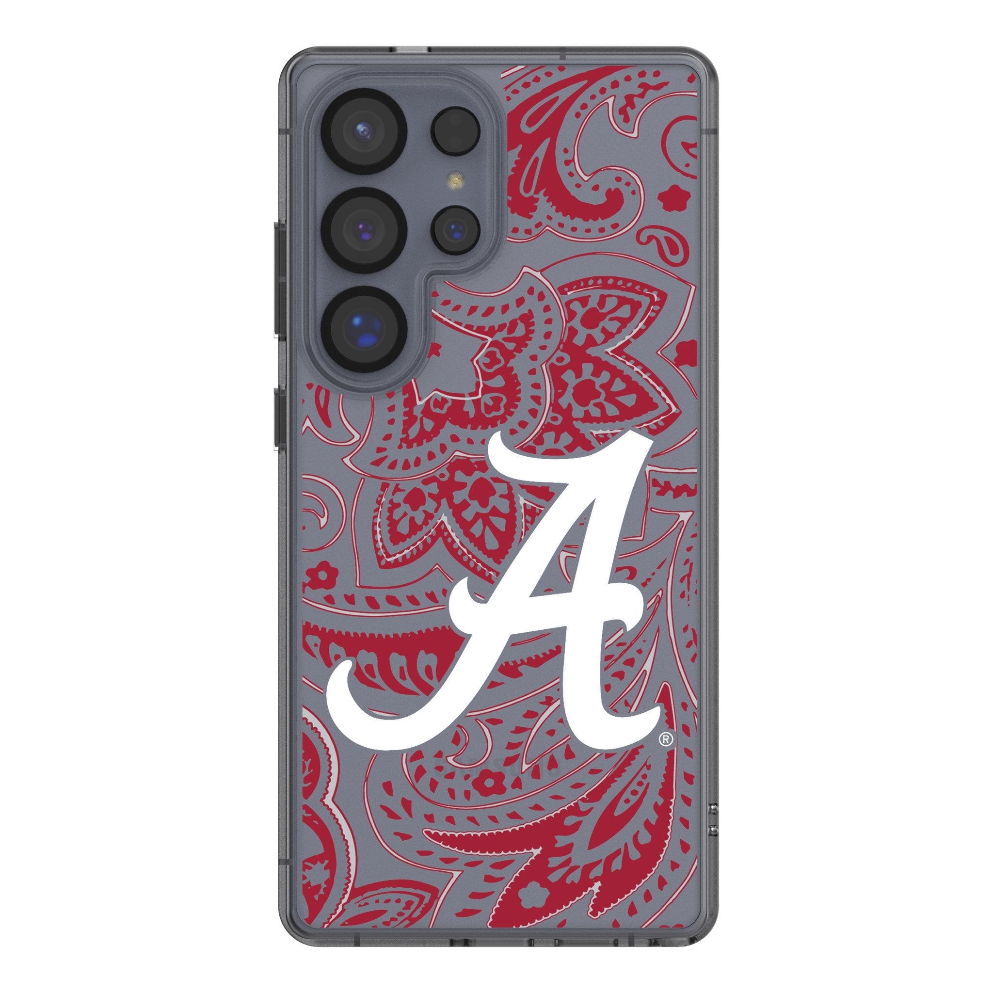 University of Alabama Crimson Tide Script A Paisley Clear Phone Case for Samsung Galaxy 1