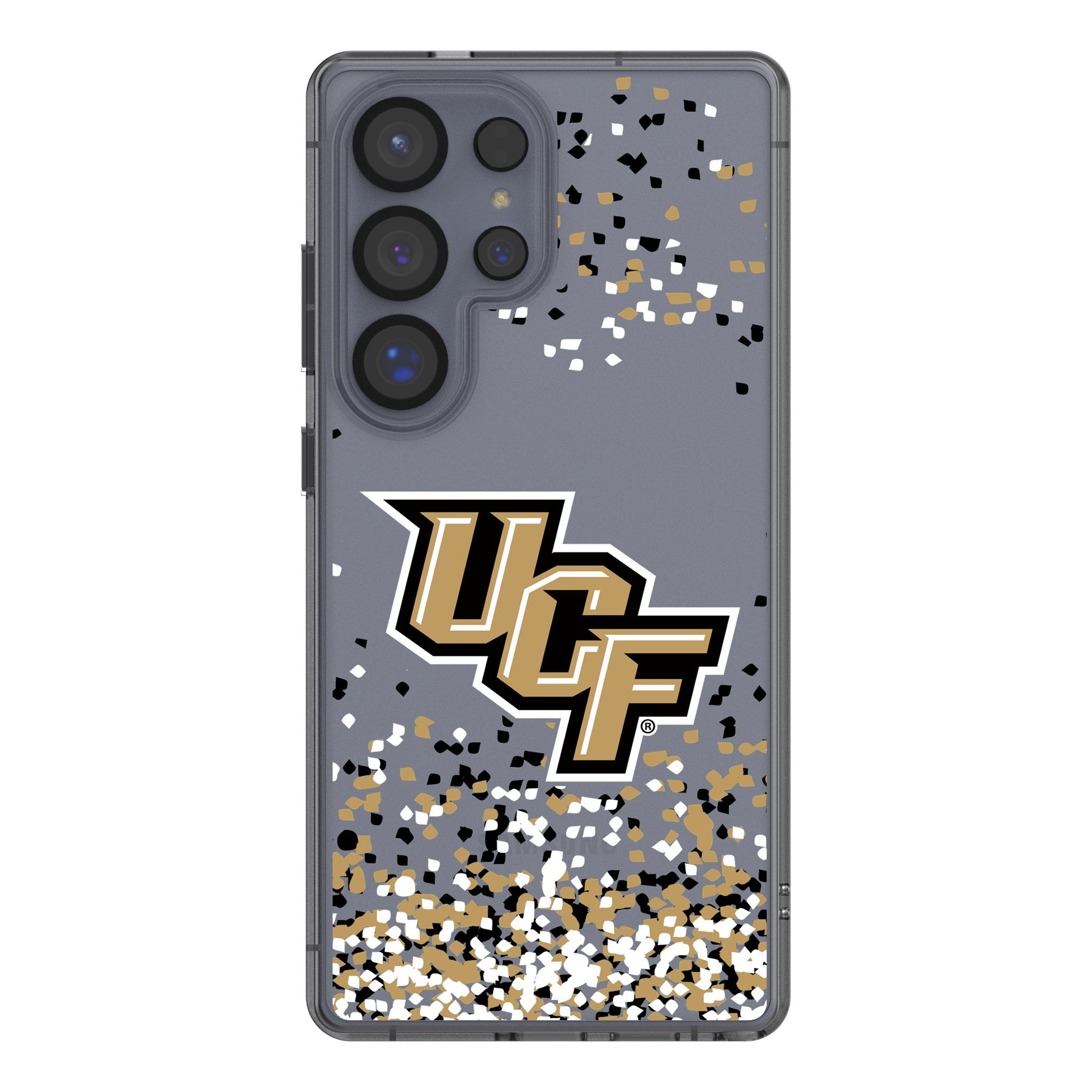 University of Central Florida Golden Knights Confetti Clear Phone Case for Samsung Galaxy