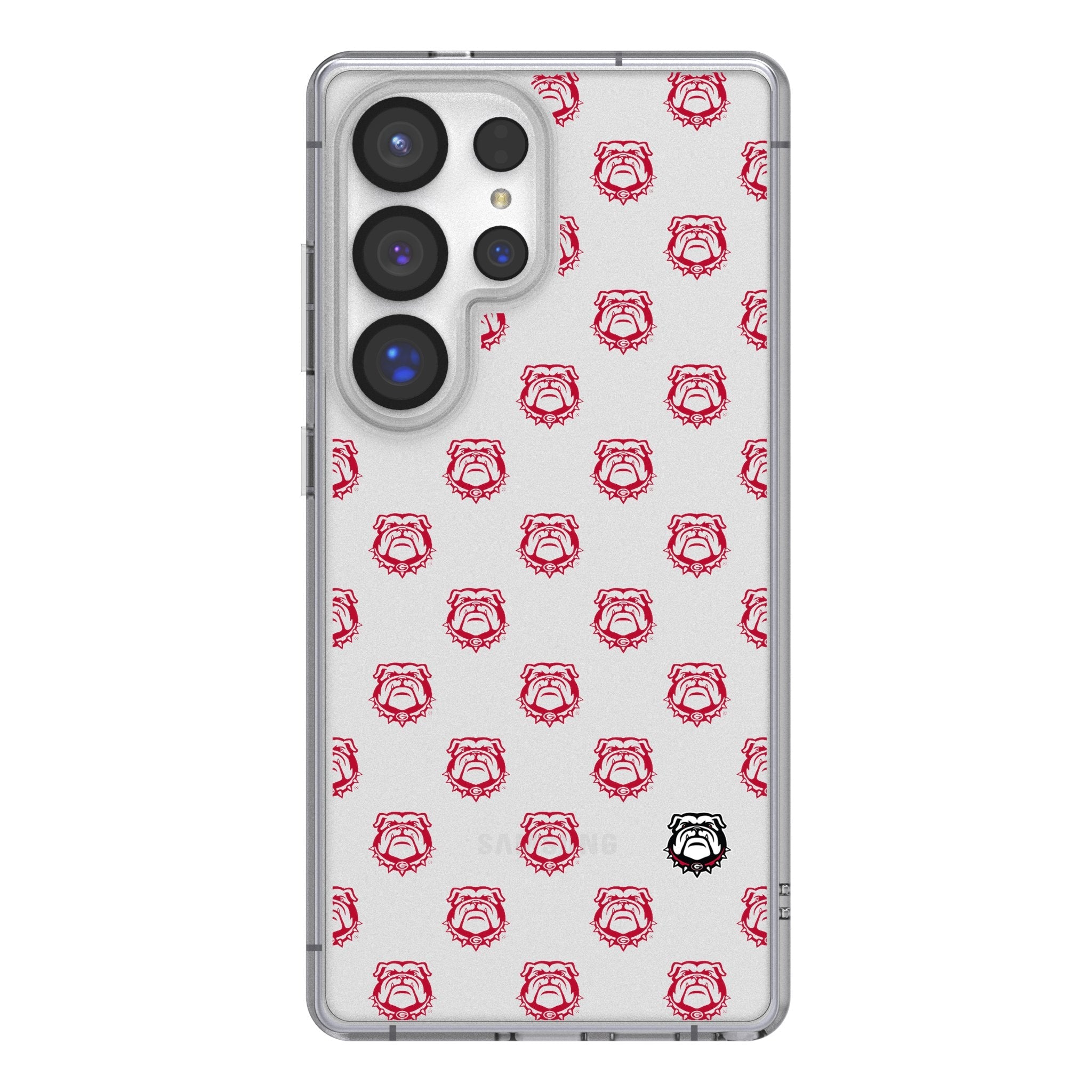 University of Georgia Bulldogs Uga Fashion Pattern Clear Phone Case for Samsung Galaxy 1