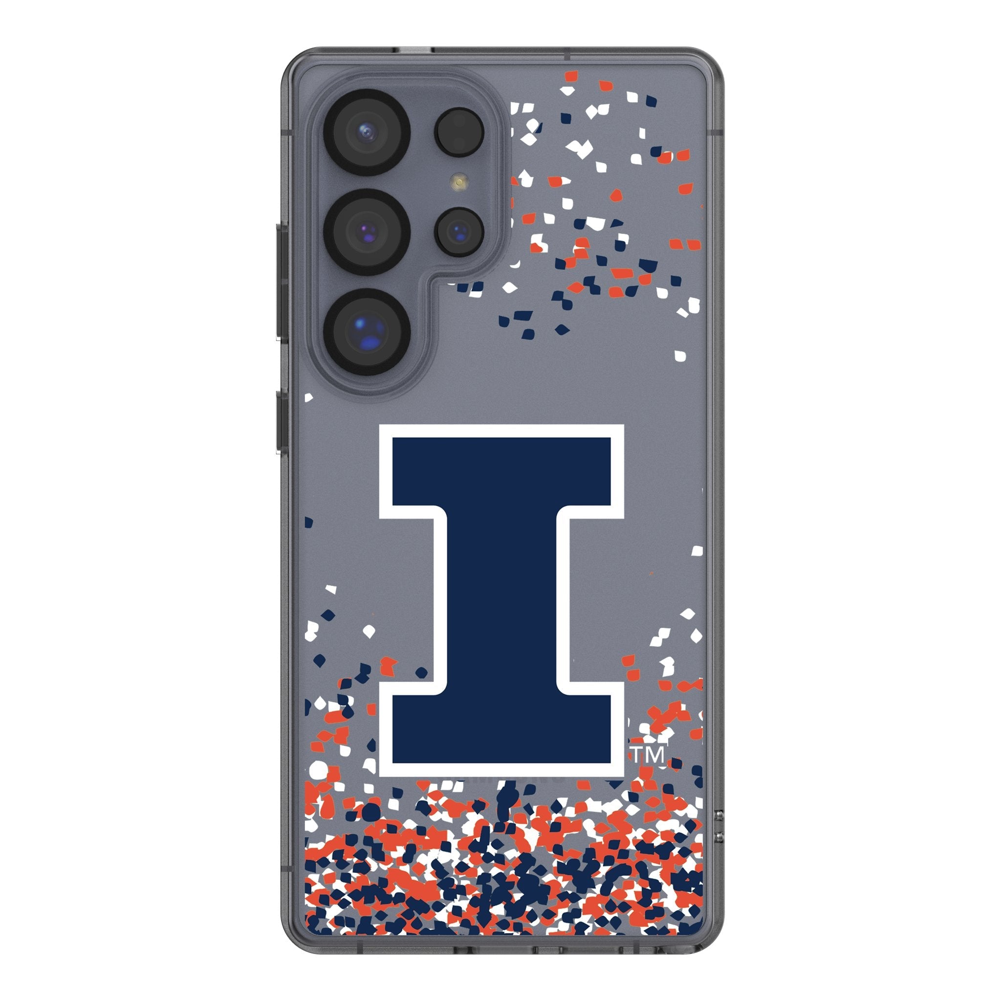 University of Illinois Fighting Illini Confetti Clear Phone Case for Samsung Galaxy