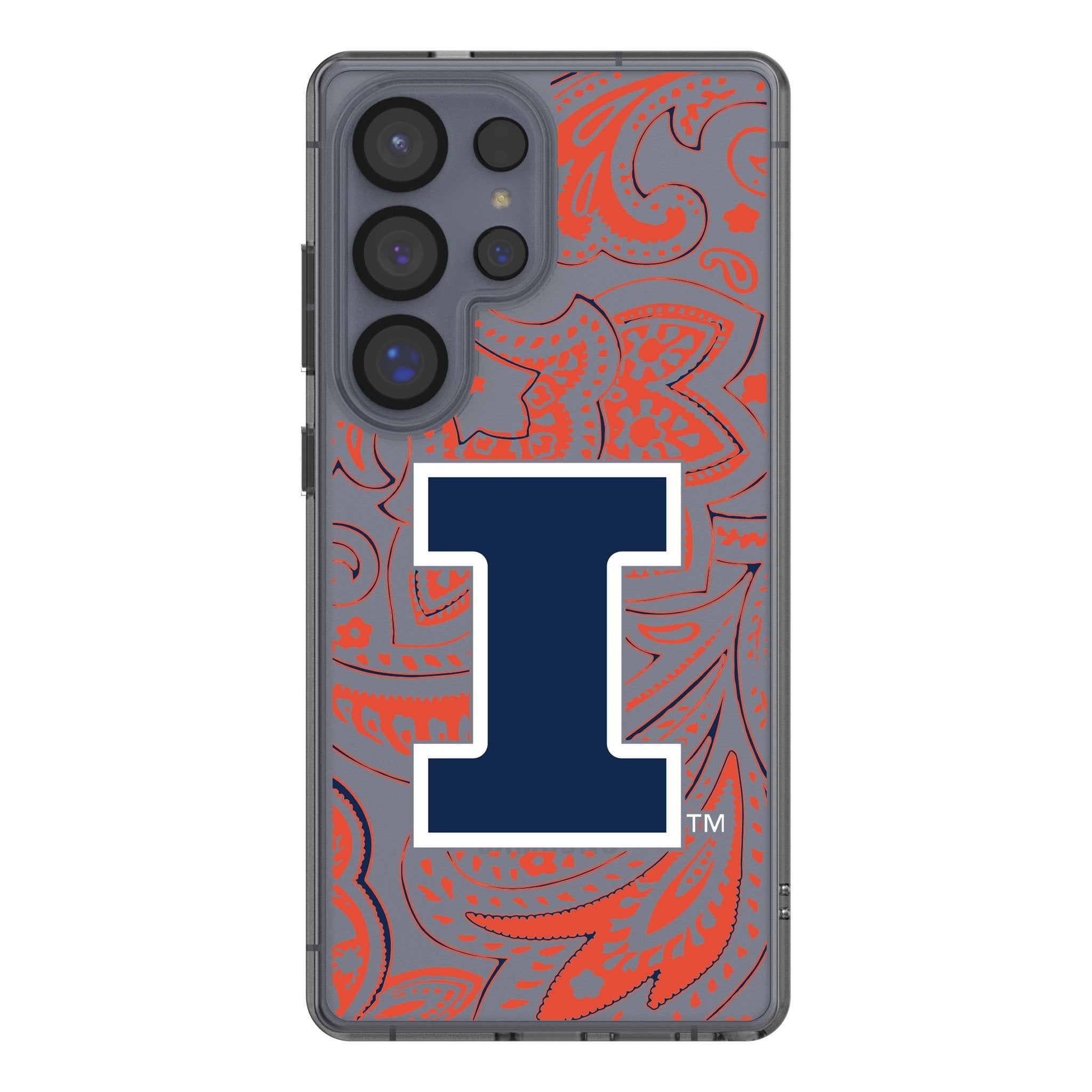 University of Illinois Fighting Illini Paisley Clear Phone Case for Samsung Galaxy