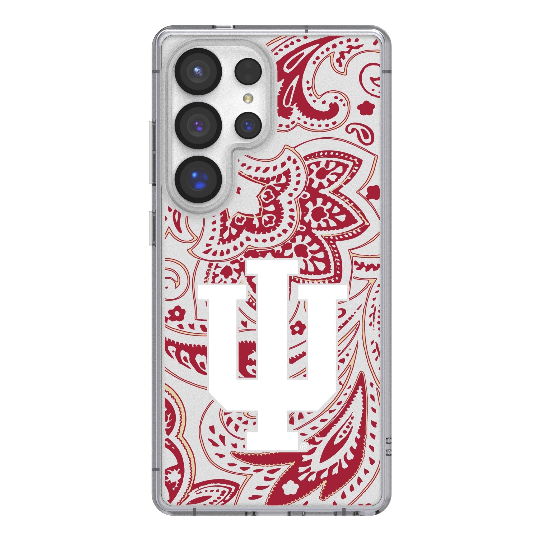 Indiana University Hoosiers Paisley Clear Phone Case for Samsung Galaxy